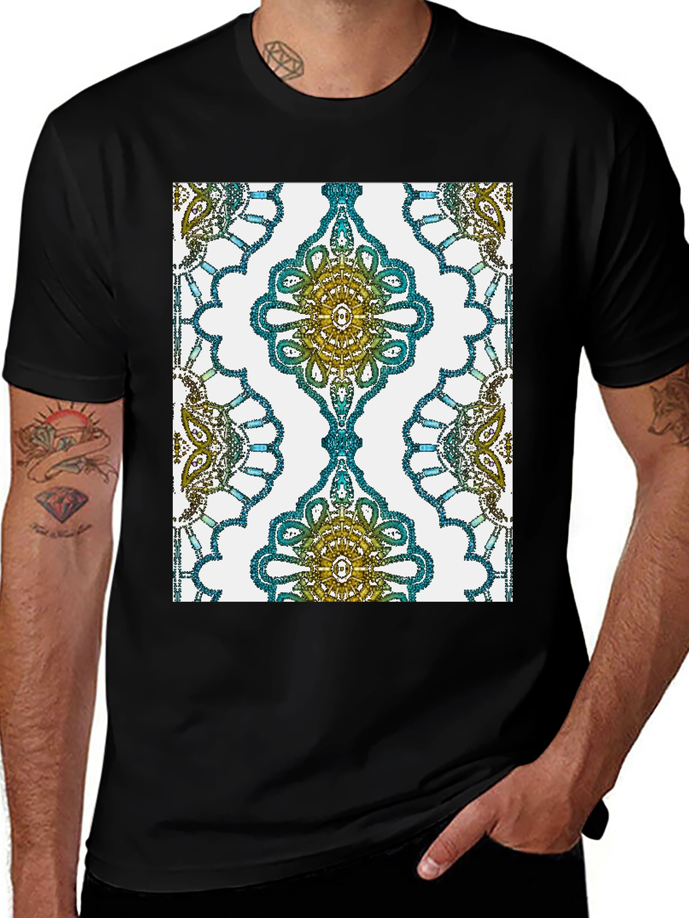 Variant 24 of Patterned Black T-Shirt