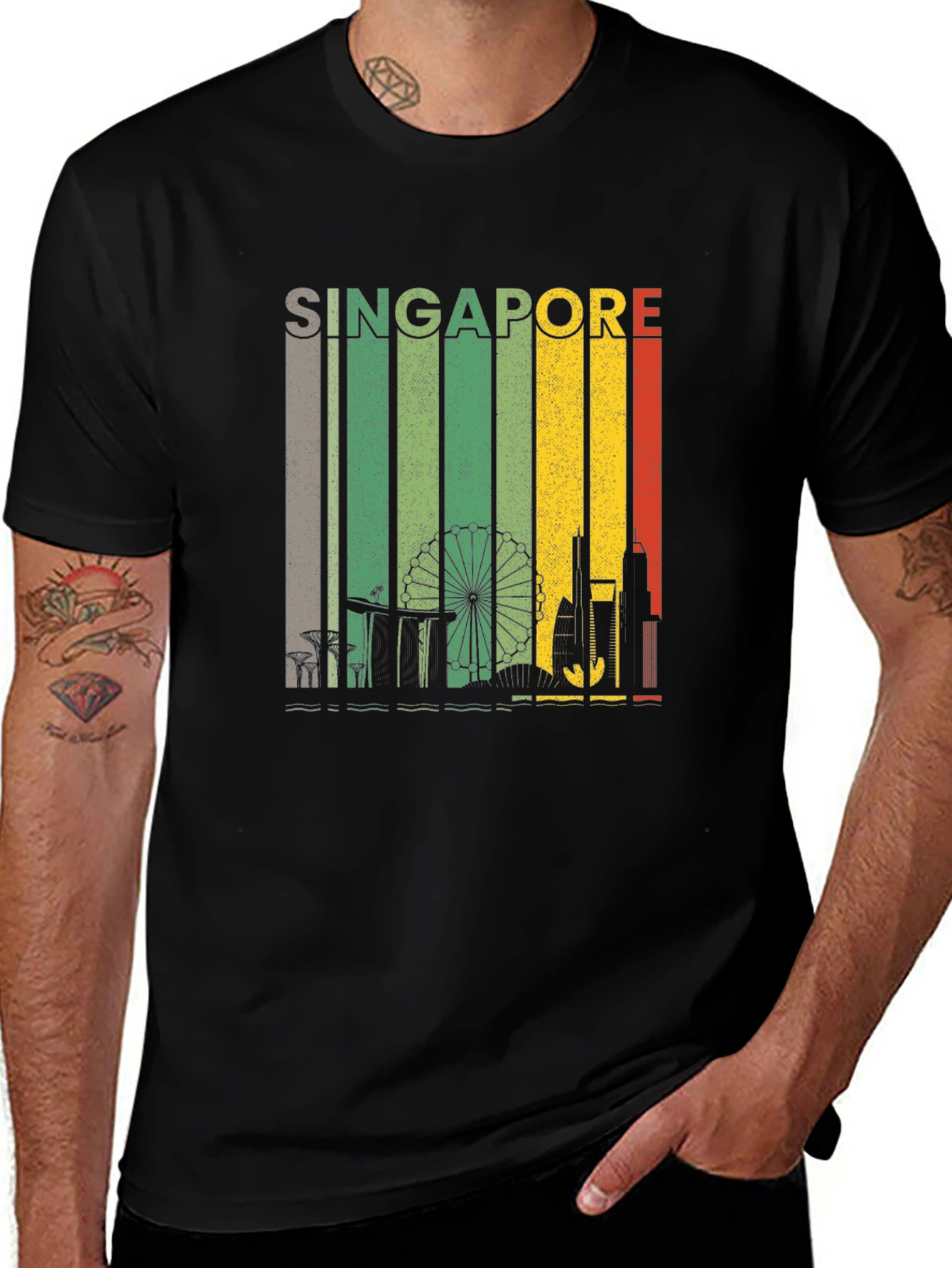 Singapore Skyline Graphic Tee
