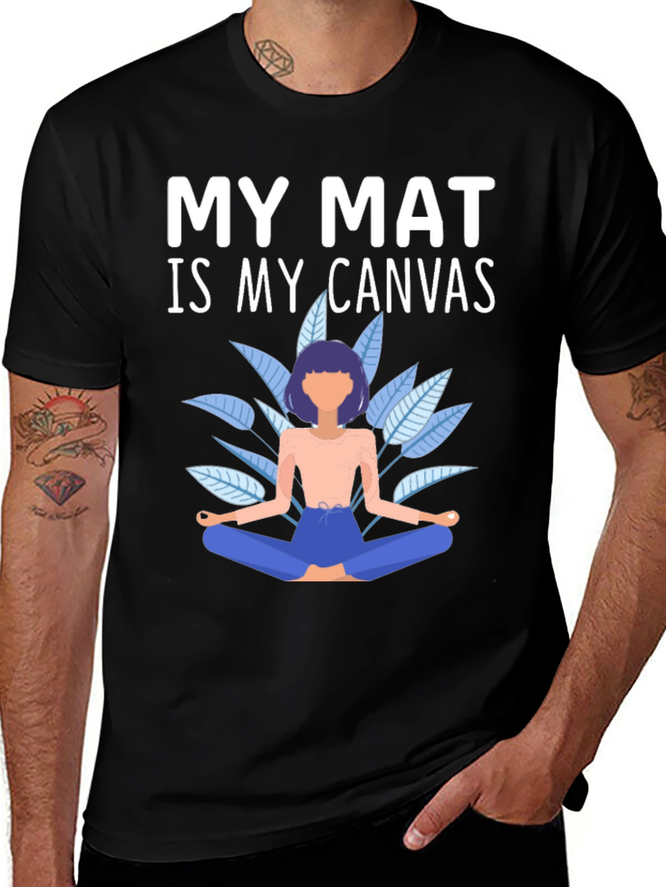 Yoga Canvas Tee - My Mat Is My Canvas - Meditation Shirt