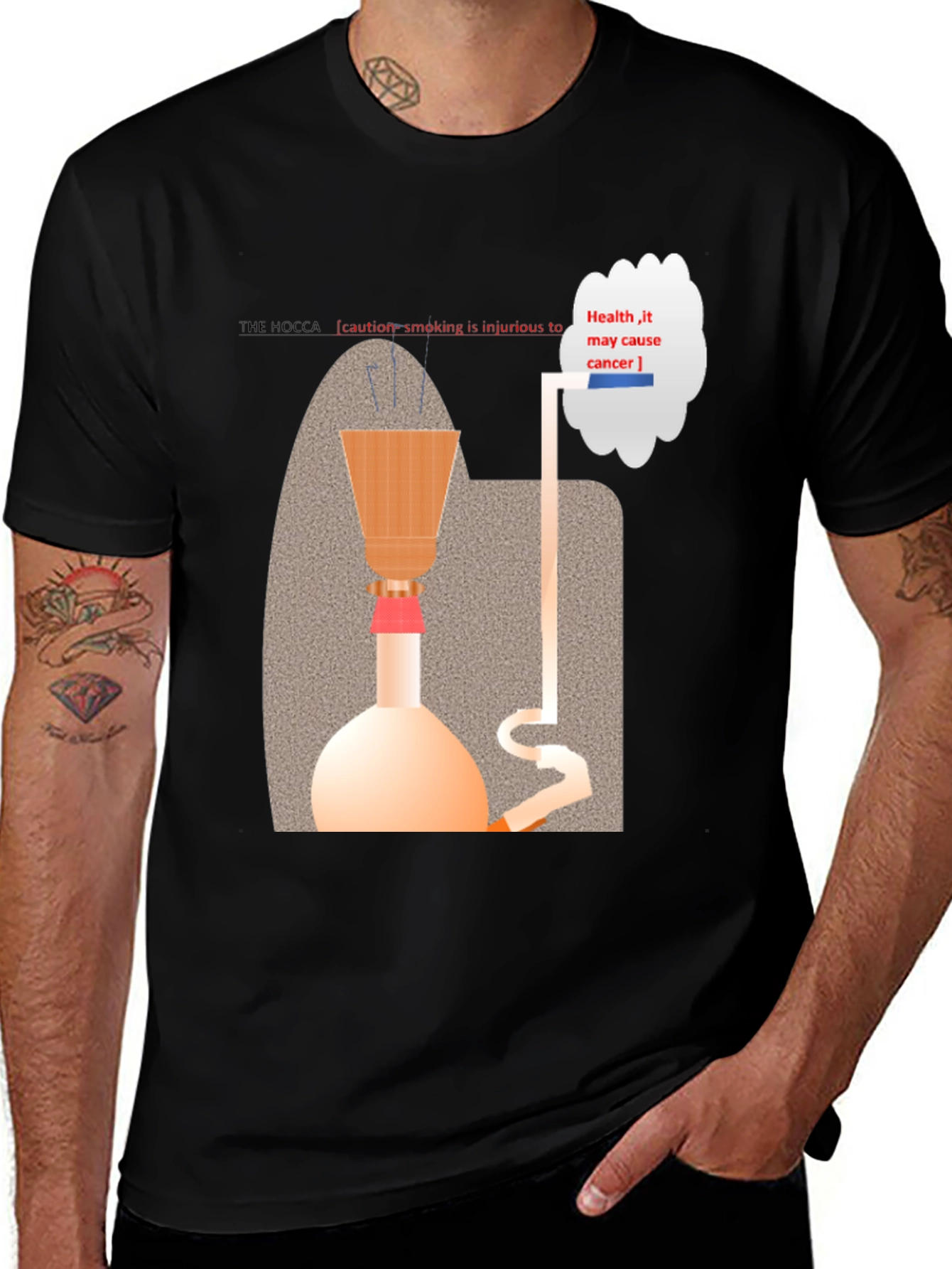 Variant 14 of Hookah Warning T-Shirt - Health Hazard Design