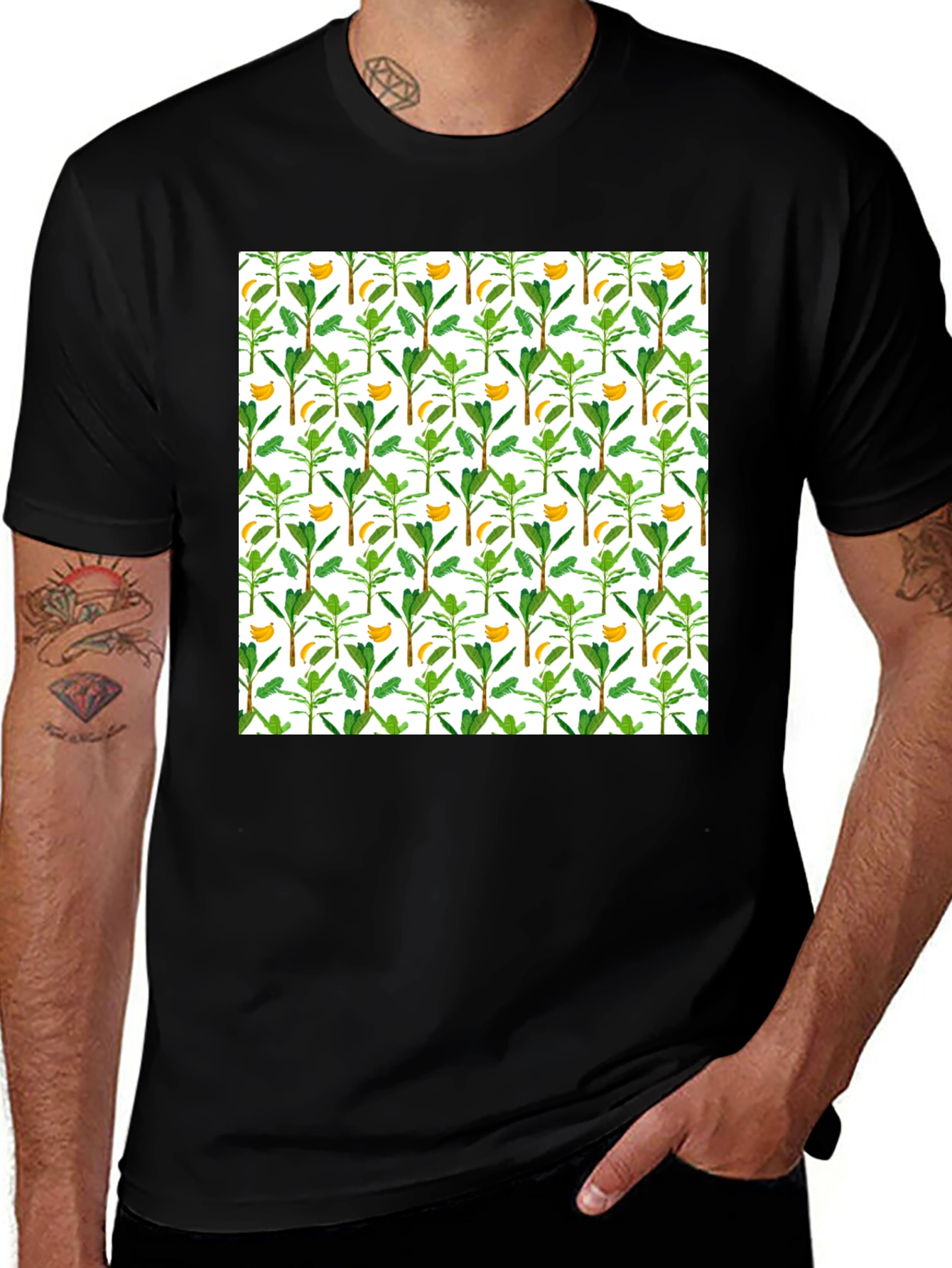 Variant 7 of Banana Tree Pattern T-Shirt