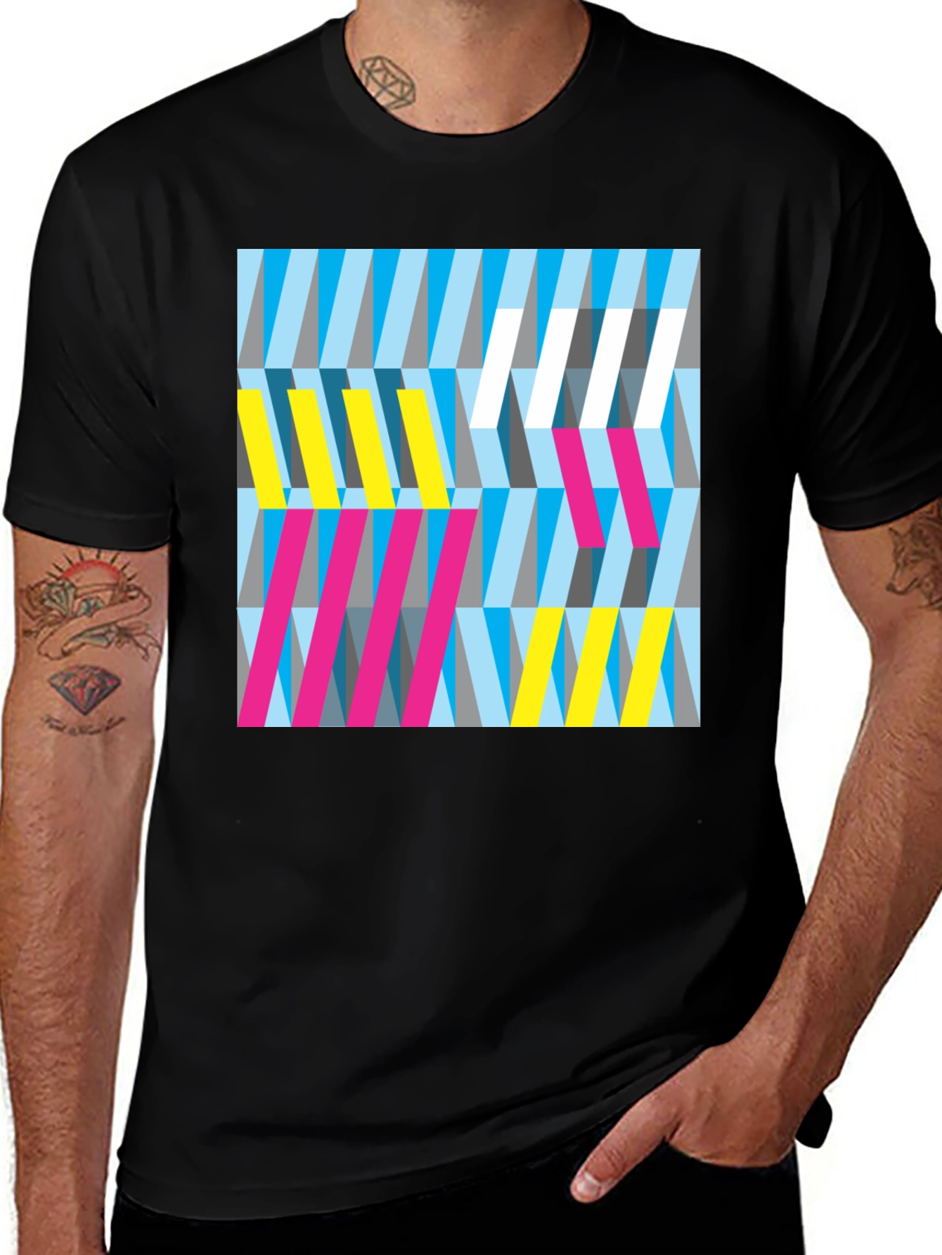 Variant 11 of Abstract Geometric Pattern T-Shirt