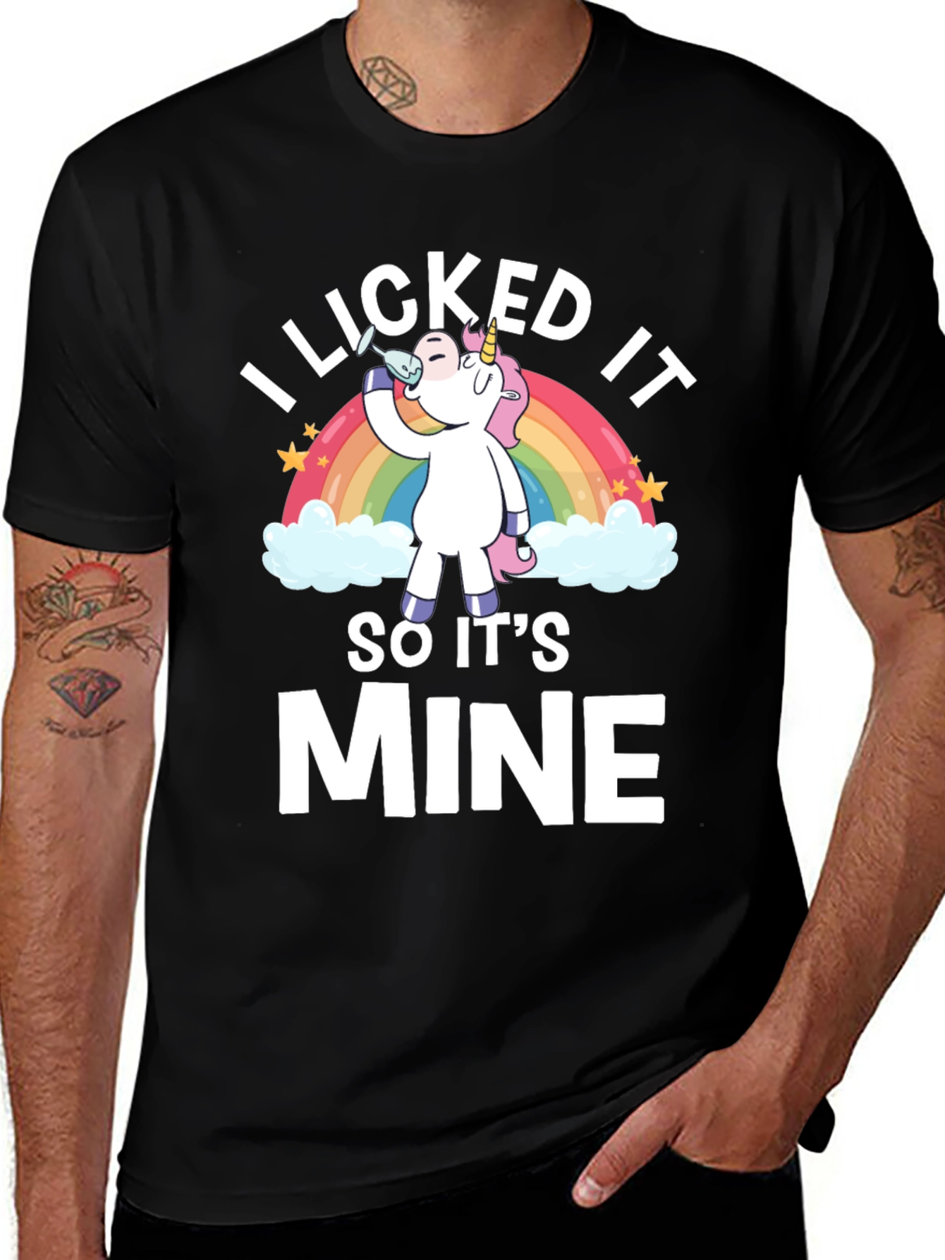 Variant 5 of I Licked It So It's Mine Unicorn Graphic Tee