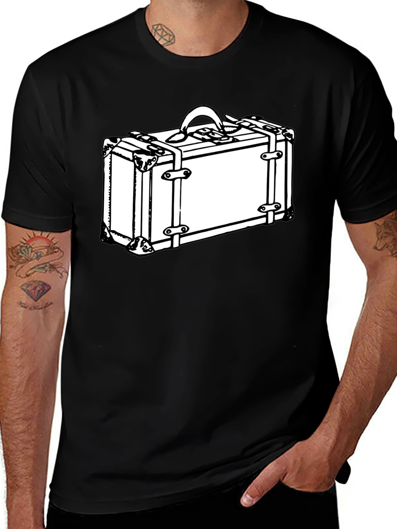 Variant 11 of Suitcase Graphic Tee - Travel in Style!