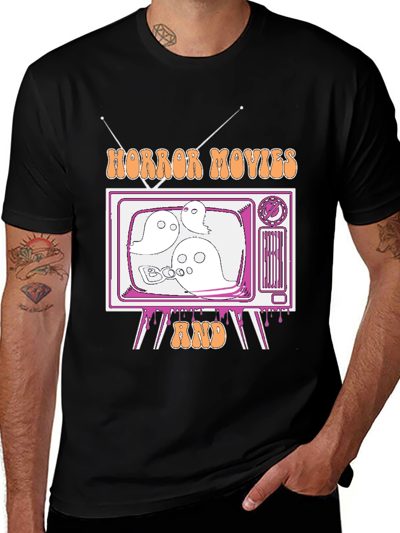 Variant 8 of Horror Movies & Chill Graphic Tee