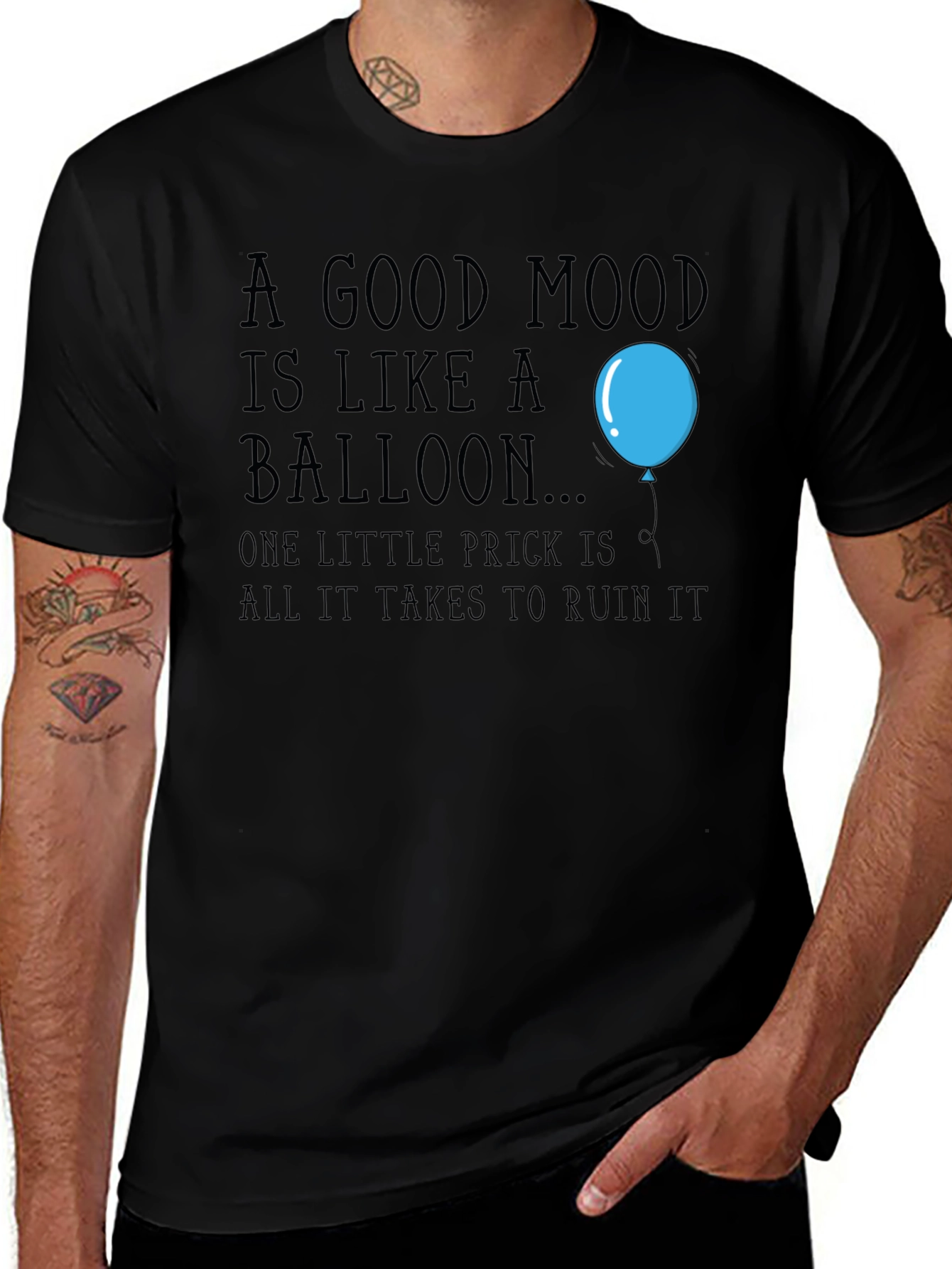 Variant 15 of A Good Mood Balloon Graphic Tee - Unisex