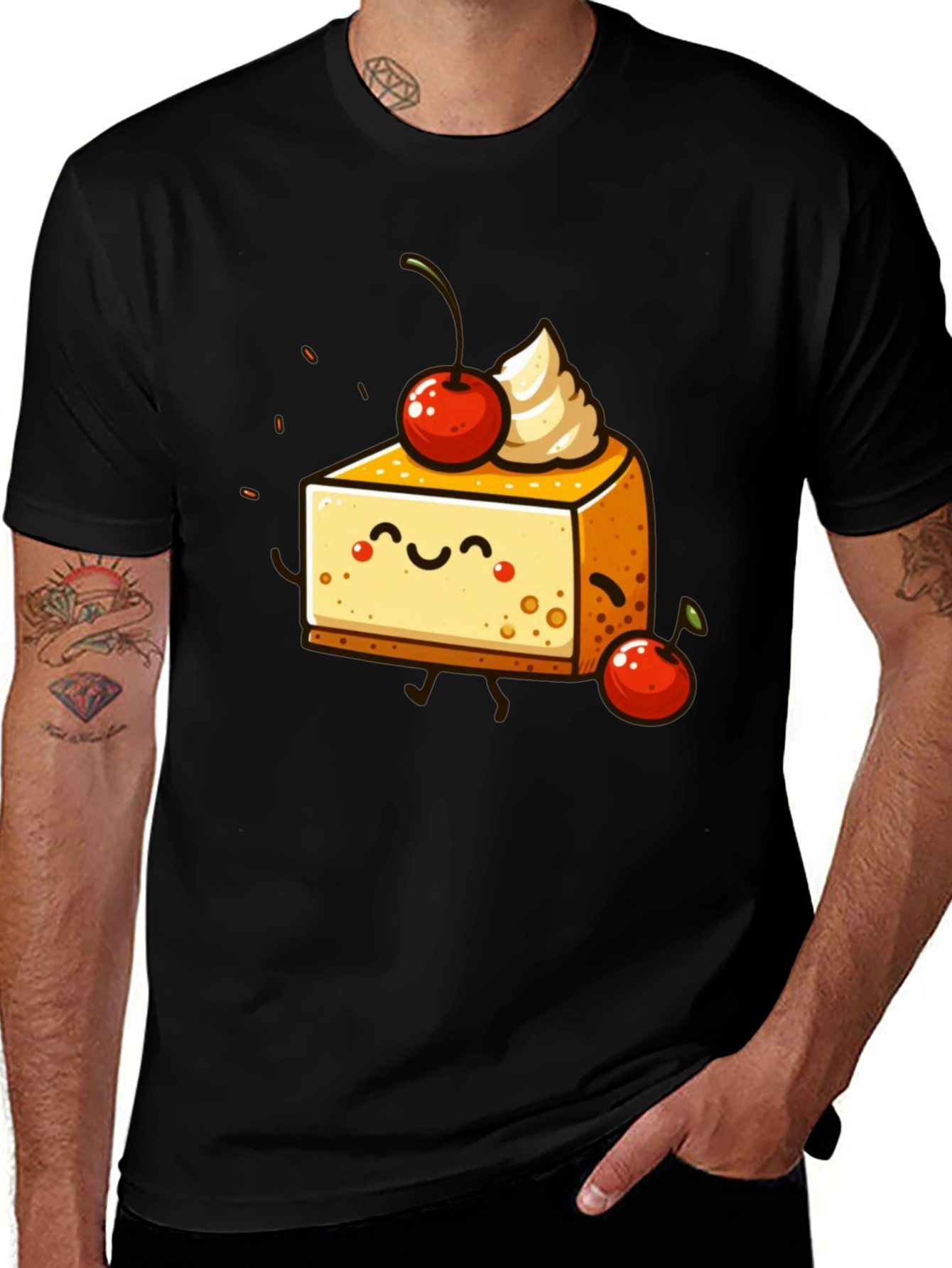 Variant 28 of Cheesecake Dessert Graphic T-Shirt - Cute Foodie Tee