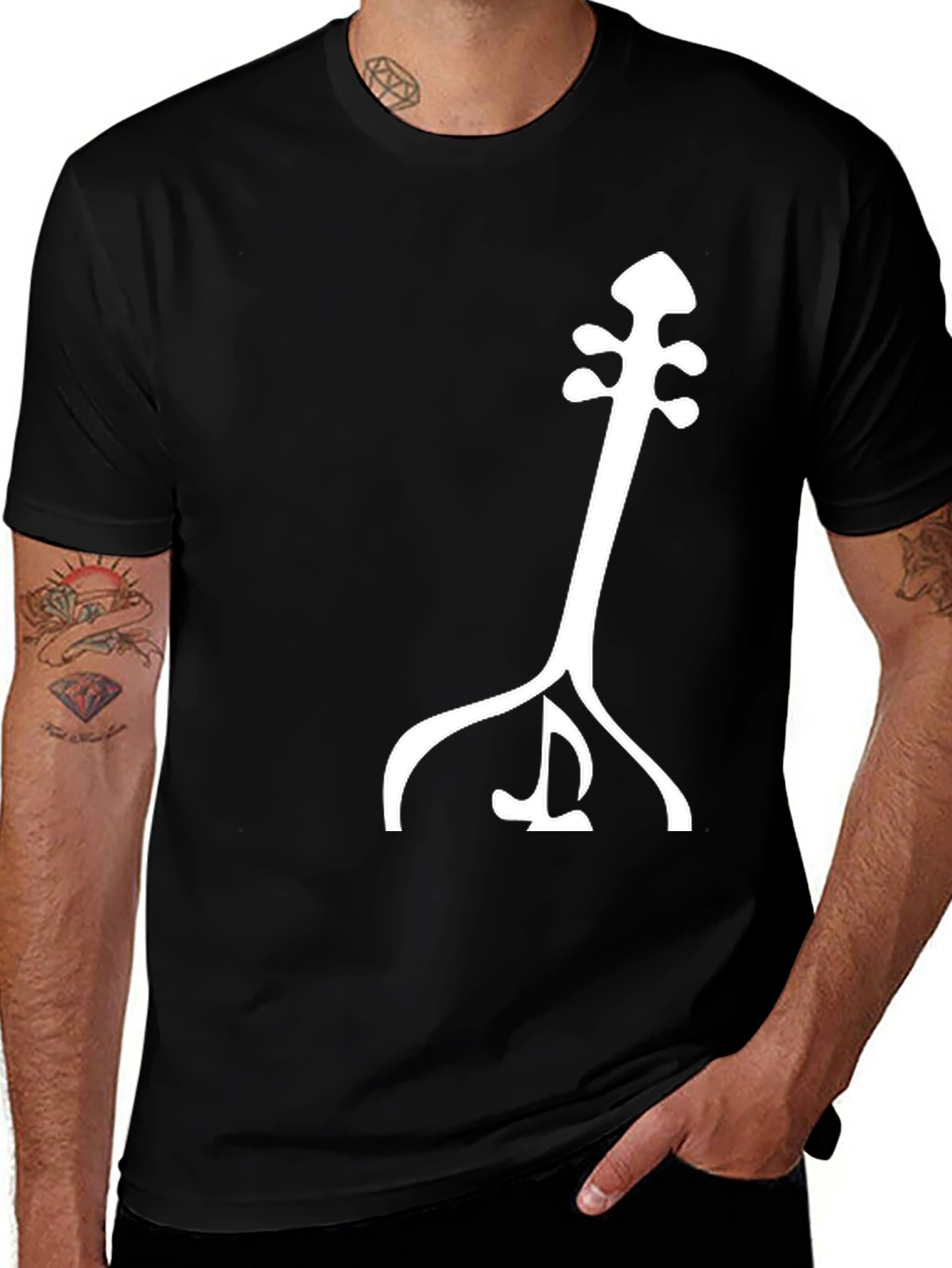 Variant 8 of Modern Graphic Tee - Abstract Music Instrument Design