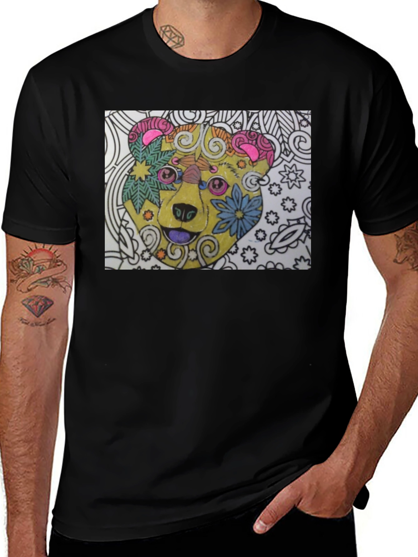 Variant 22 of Colorful Bear Graphic Tee - Unique Design