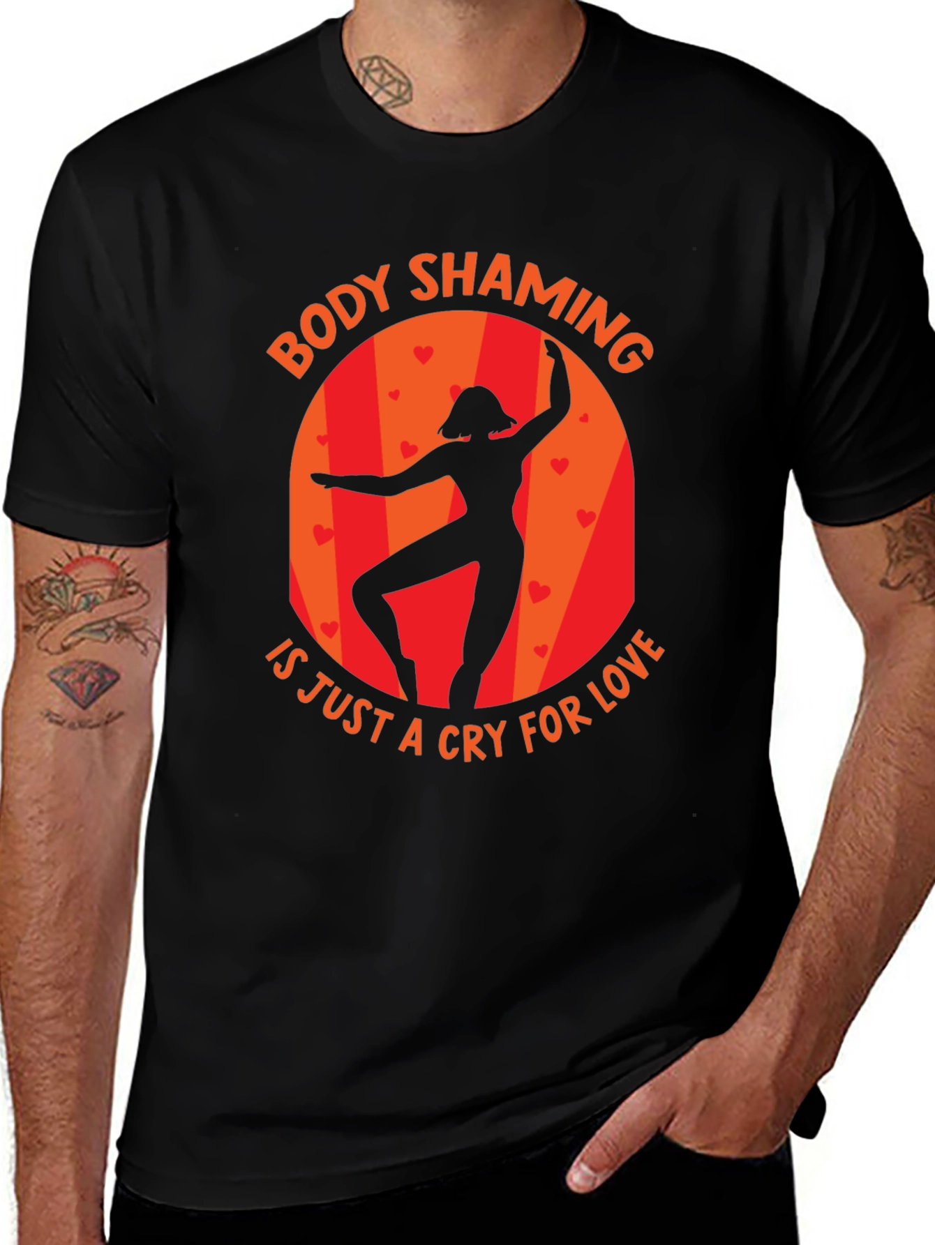 Variant 25 of Body Shaming Cry For Love Graphic Tee - Unisex