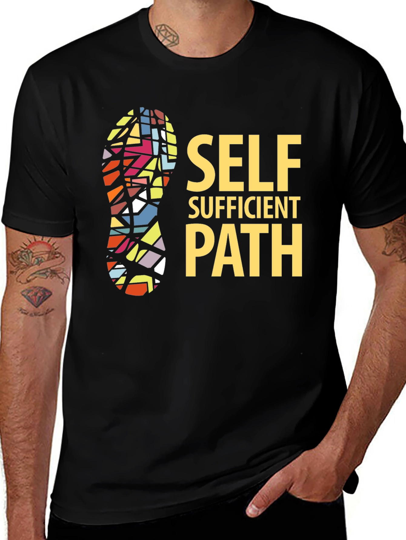 Variant 27 of Self Sufficient Path Graphic T-Shirt - Black