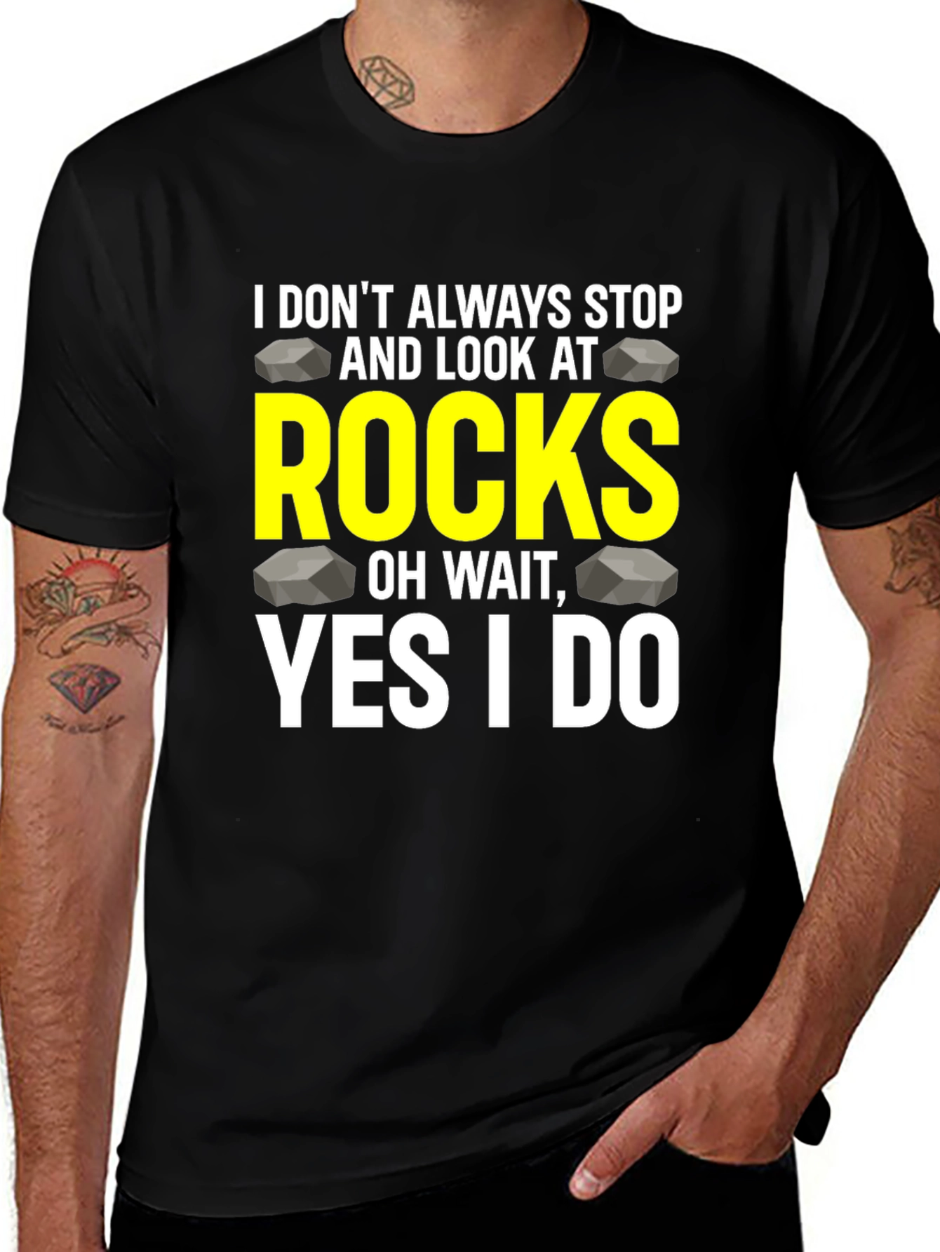 Variant 4 of I Stop & Look at Rocks T-Shirt