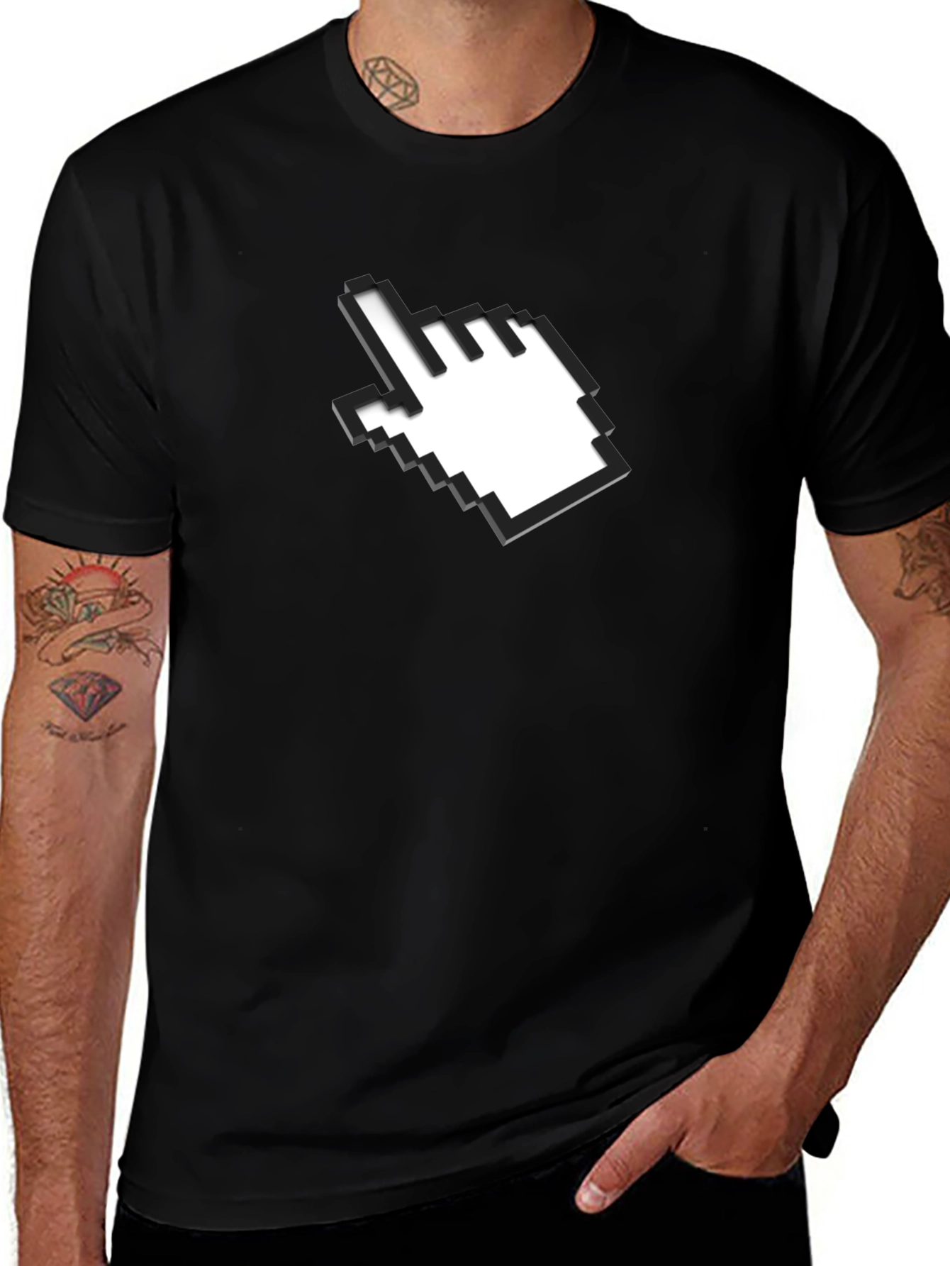 Variant 12 of Cursor Graphic Black T-Shirt
