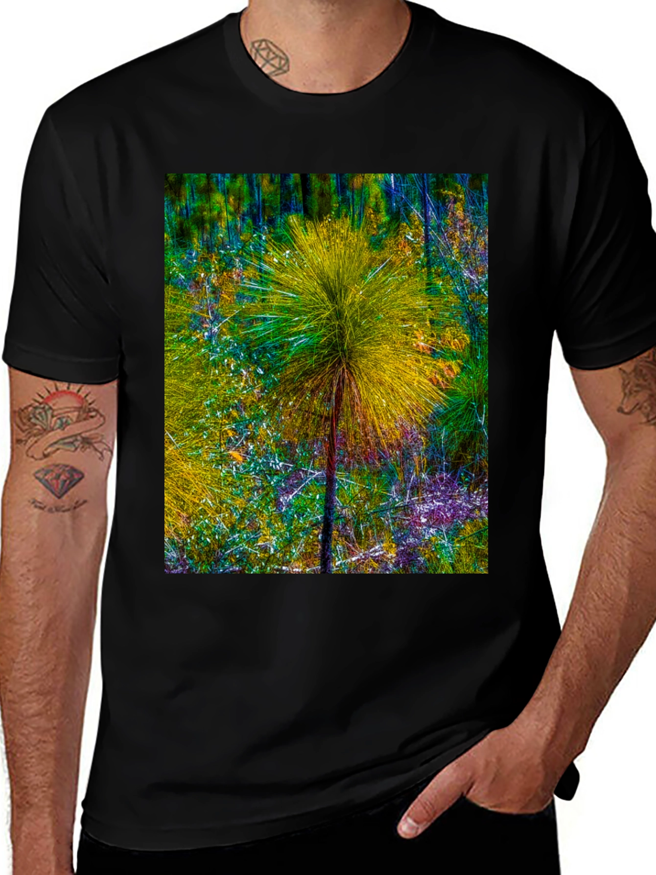 Variant 29 of Nature Print Crew Neck T-Shirt