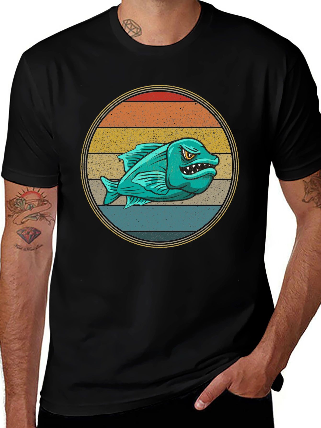 Variant 29 of Retro Angler Fish Graphic Tee