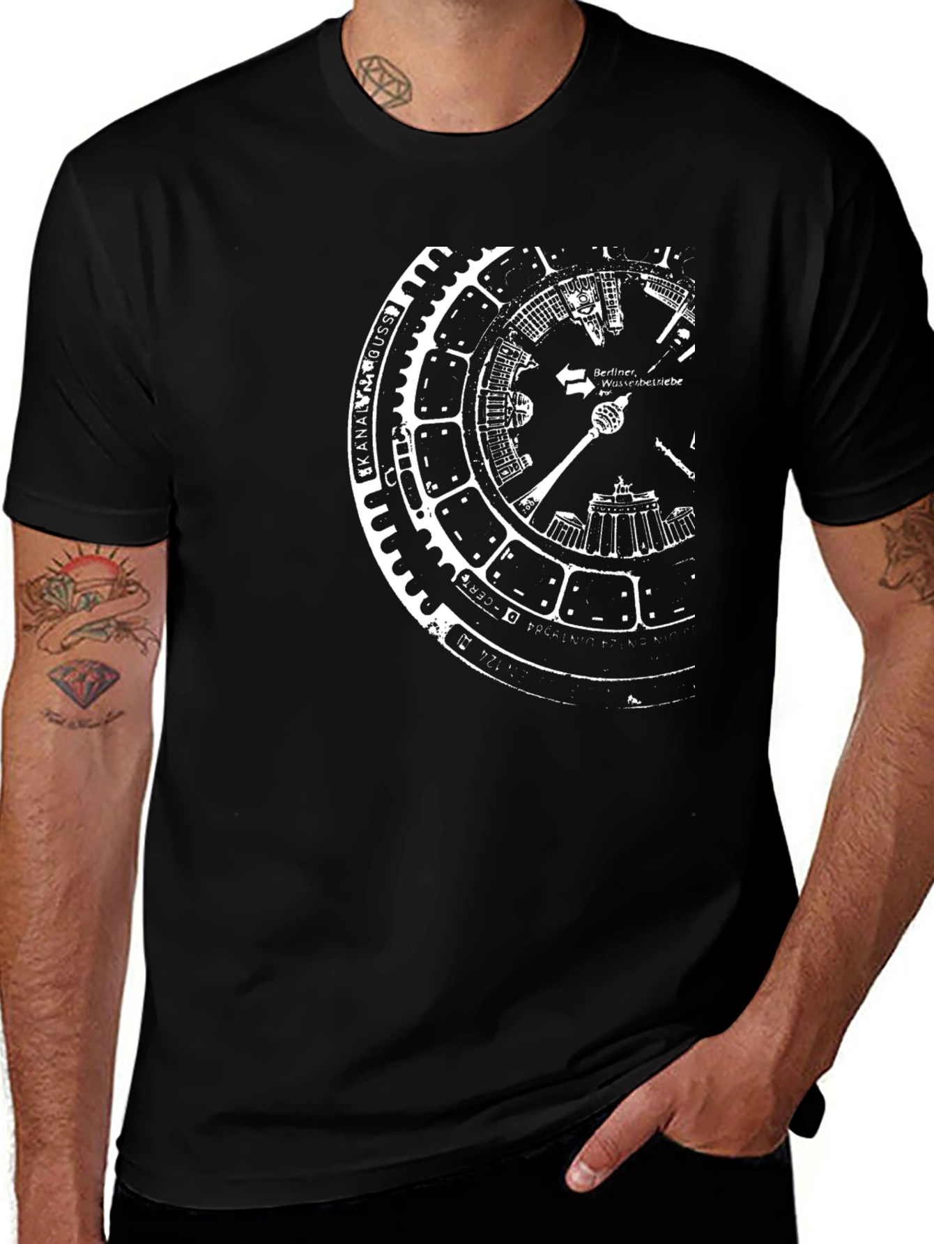 Variant 7 of Berlin Manhole Cover T-Shirt
