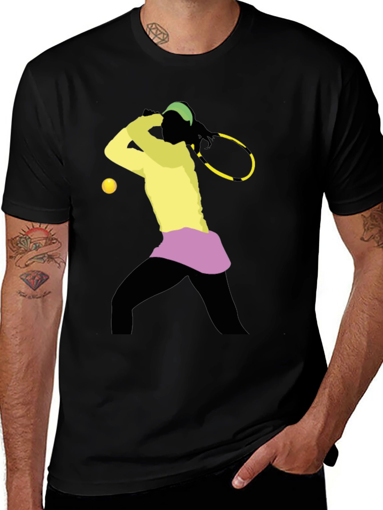 Tennis Player Graphic T-Shirt