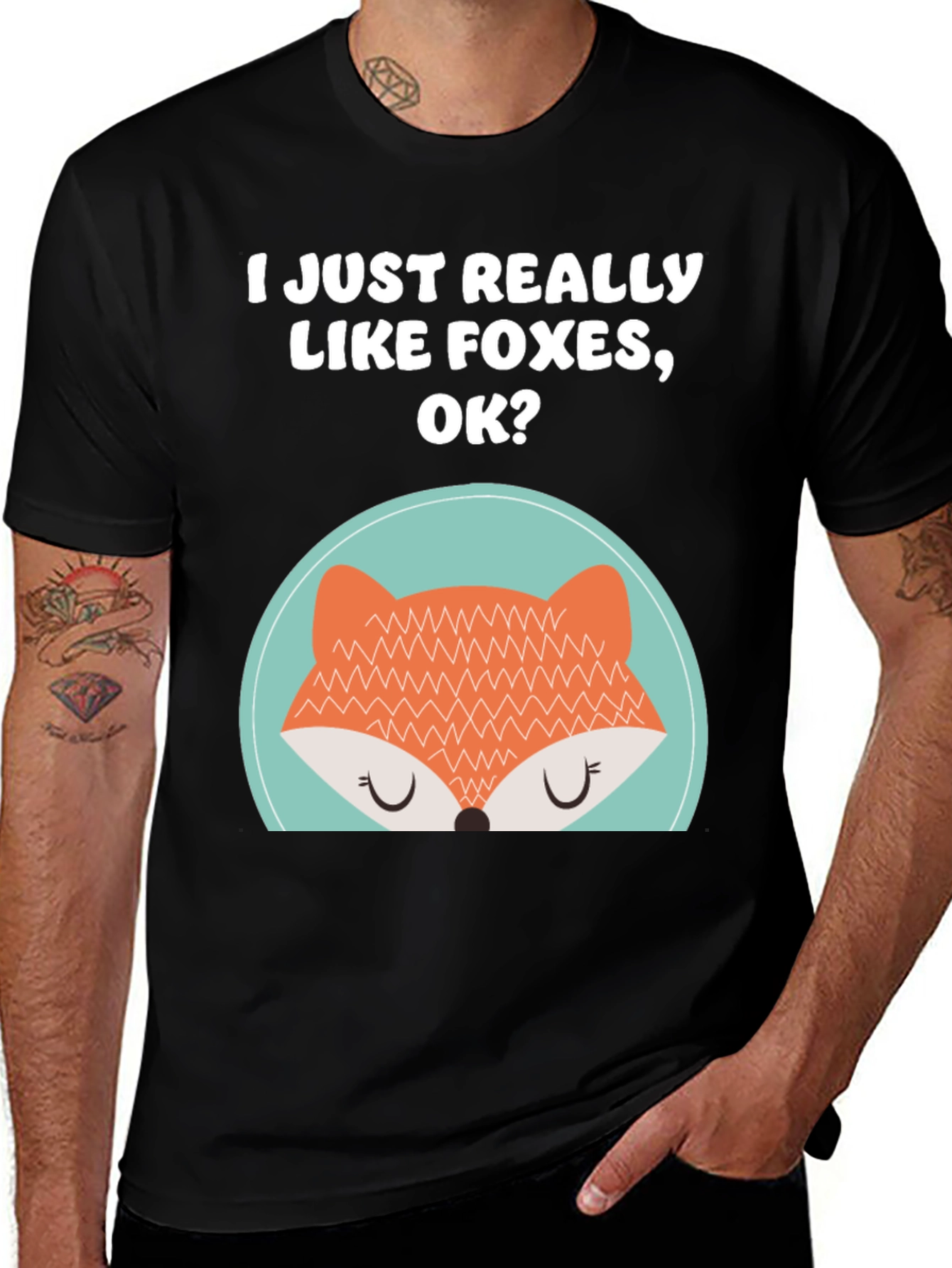 Variant 21 of Fox Graphic Tee - I Just Really Like Foxes, OK?
