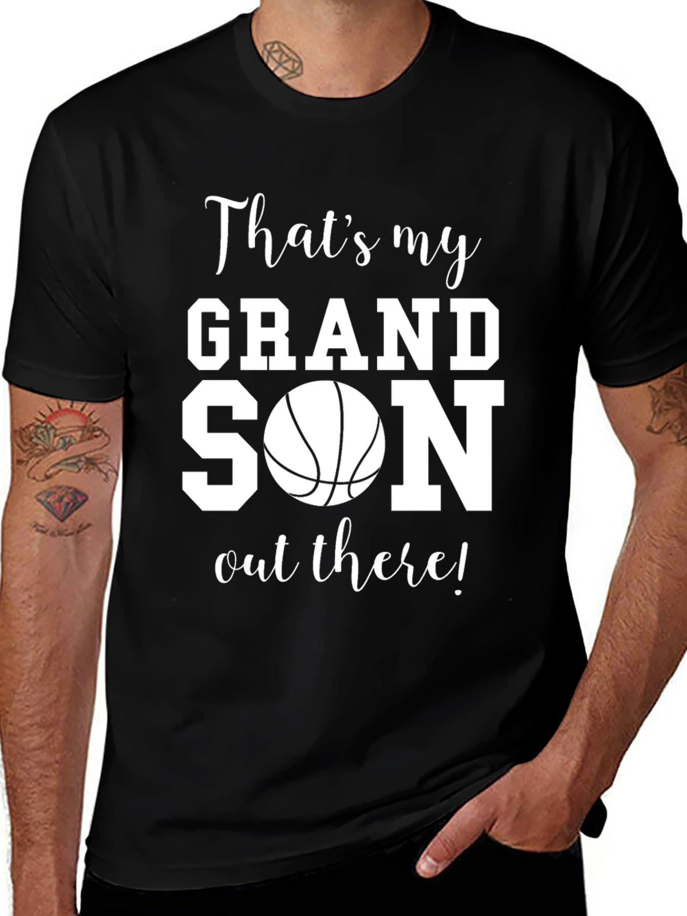 Variant 27 of That's My Grandson T-Shirt Basketball Design
