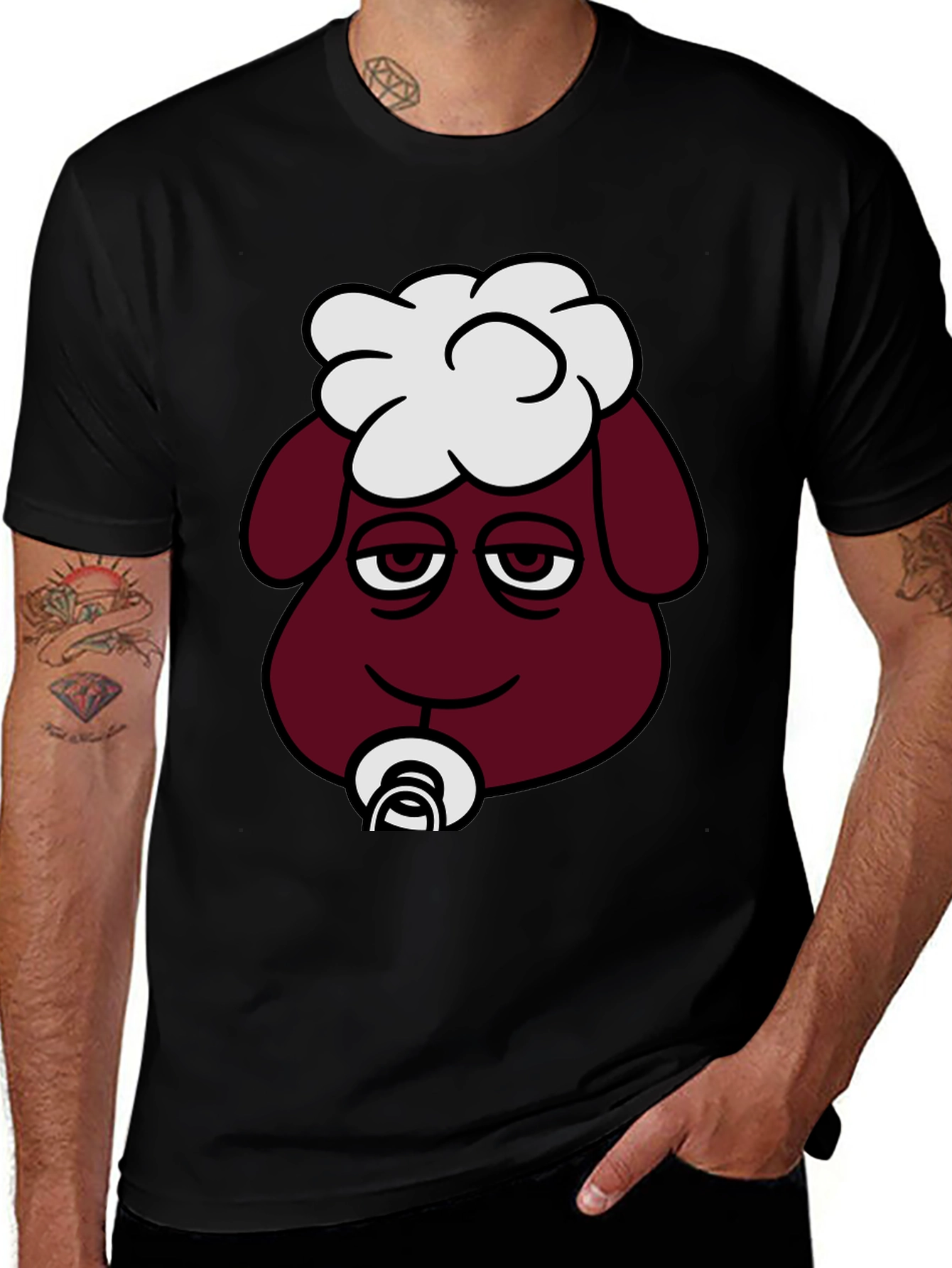 Variant 7 of Funny Sheep Pacifier T-Shirt - Unique Cartoon Design