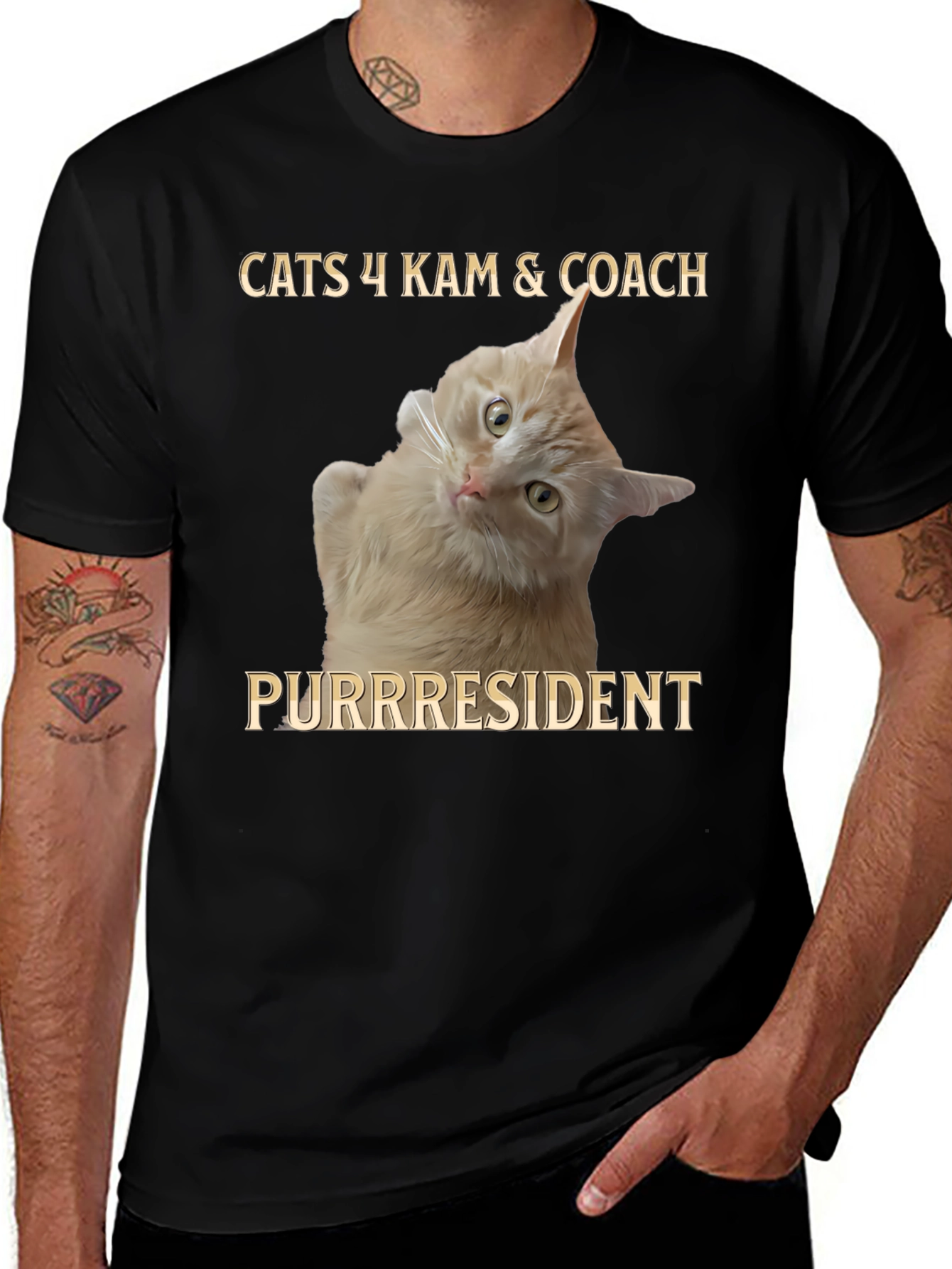Variant 26 of Cats 4 Kam & Coach Purrresident T-Shirt