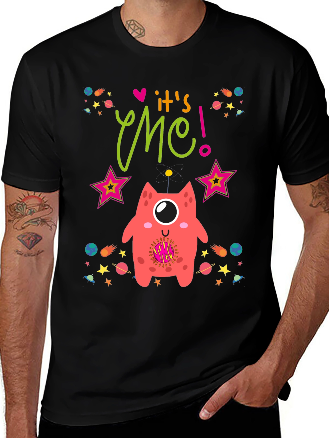 Variant 2 of It's Me! Monster Graphic Tee - Space Lover