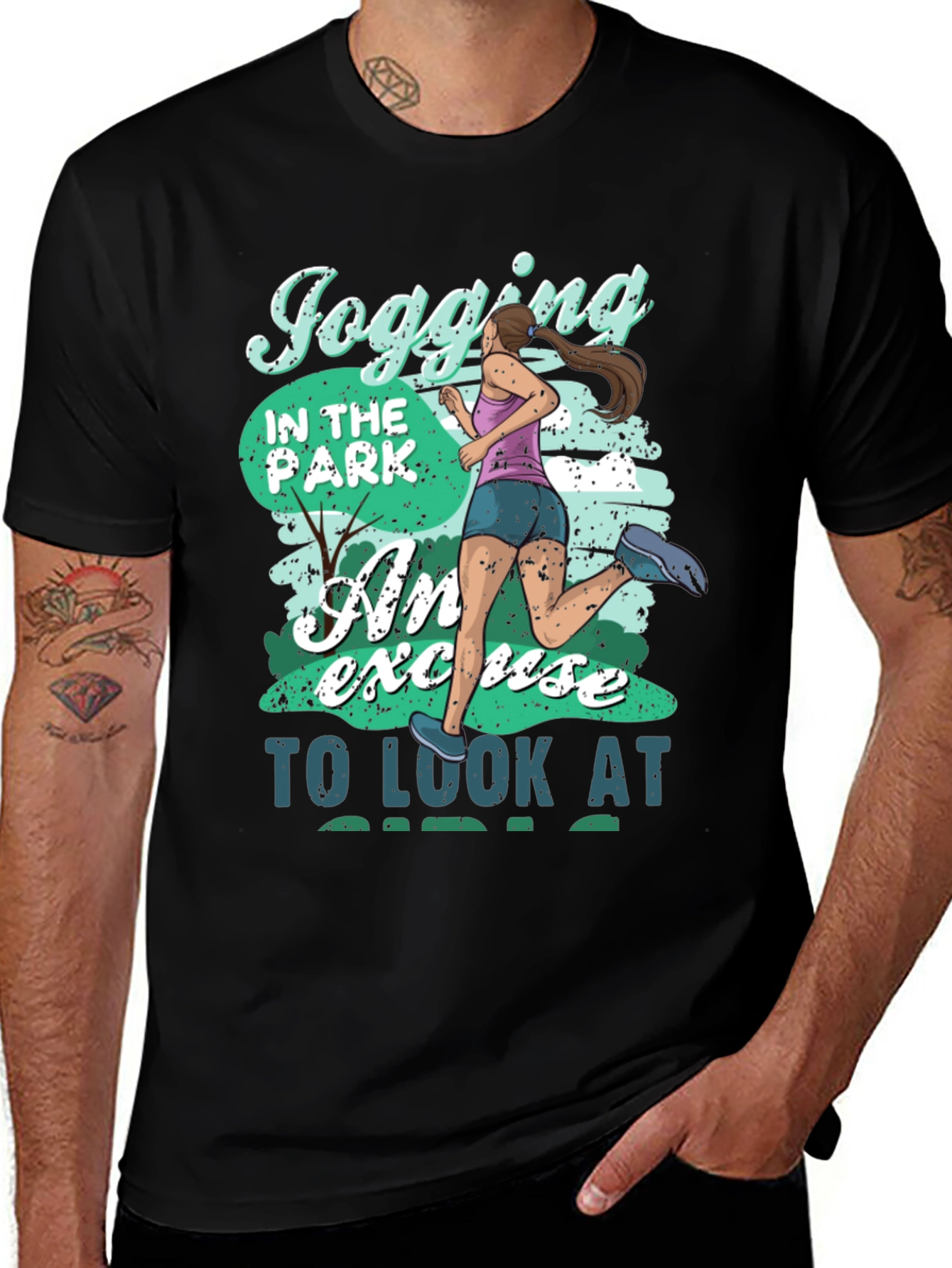 Variant 3 of Jogging in the Park Funny T-Shirt