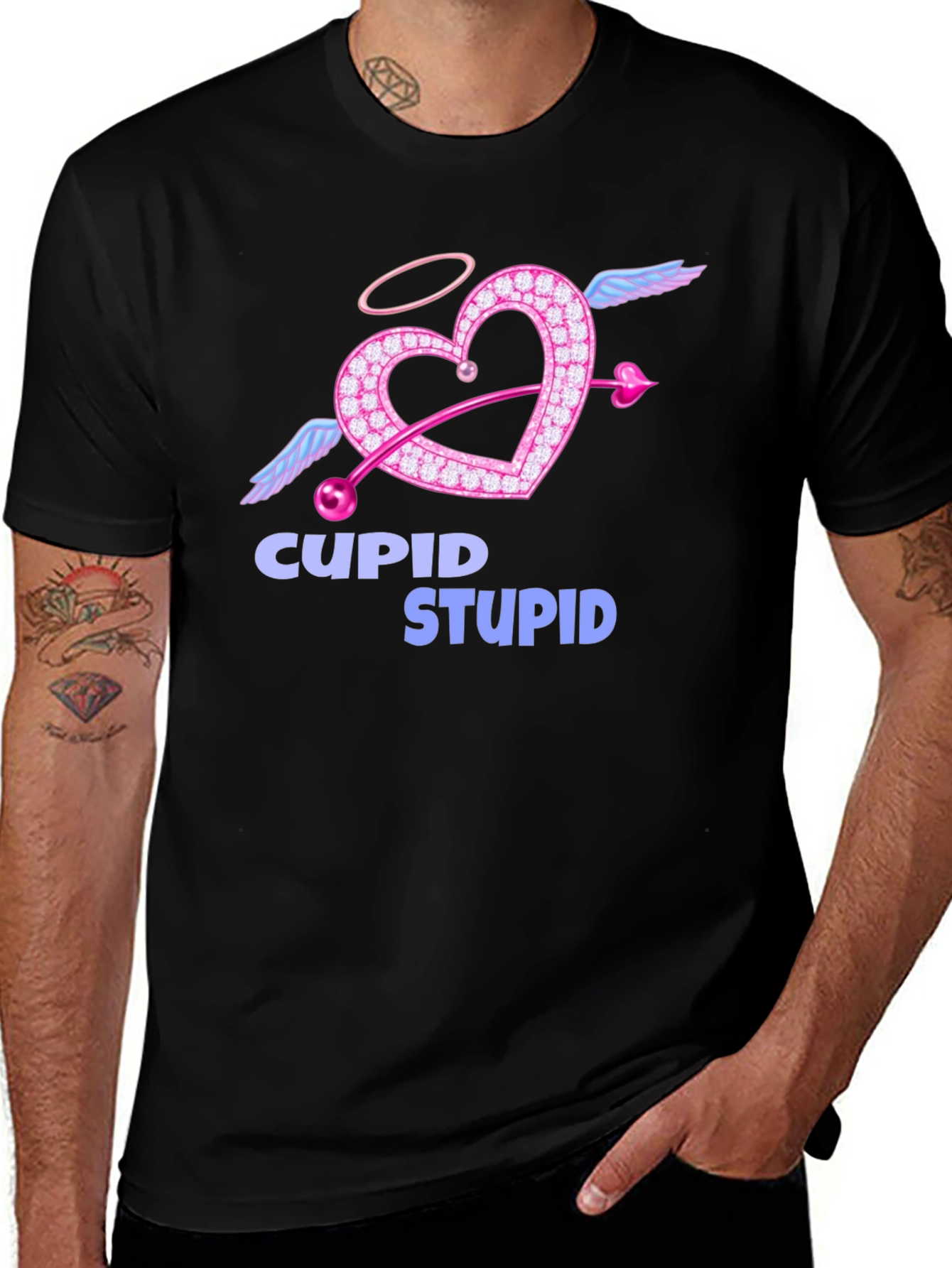 Cupid Stupid Graphic T-Shirt - Love Humor Tee