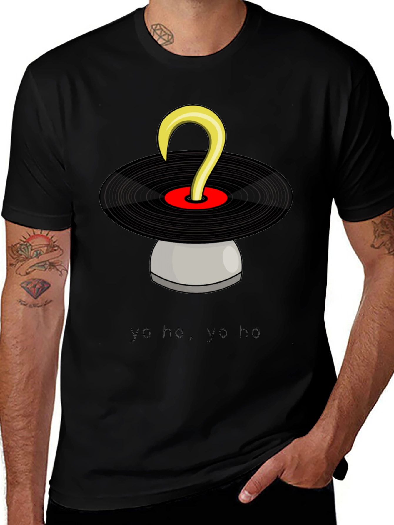Variant 13 of Pirate DJ T-Shirt: Yo Ho, Yo Ho & Vinyl