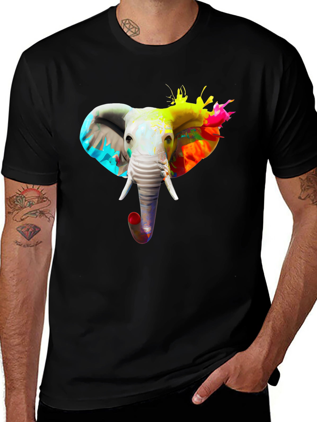Variant 21 of Colorful Elephant Graphic T-Shirt