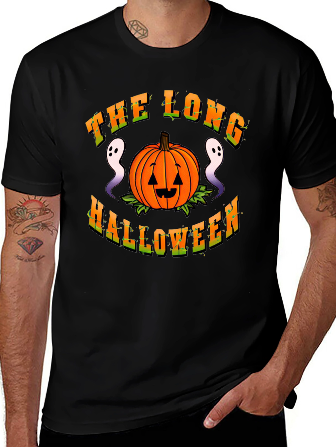 The Long Halloween T-Shirt, Pumpkin and Ghosts