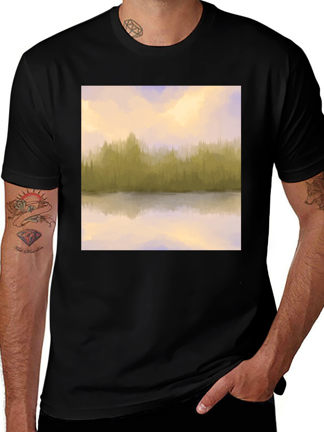 Variant 19 of Nature Reflective Lake T-Shirt
