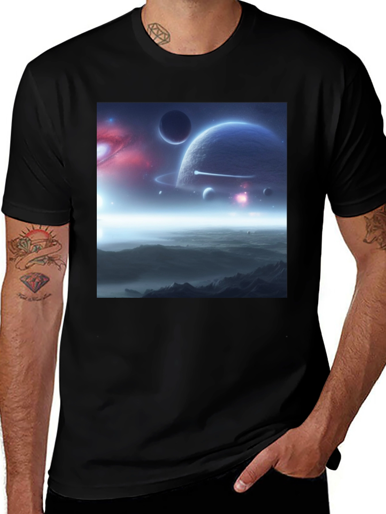 Planetary Vista T-Shirt - Cosmic Style
