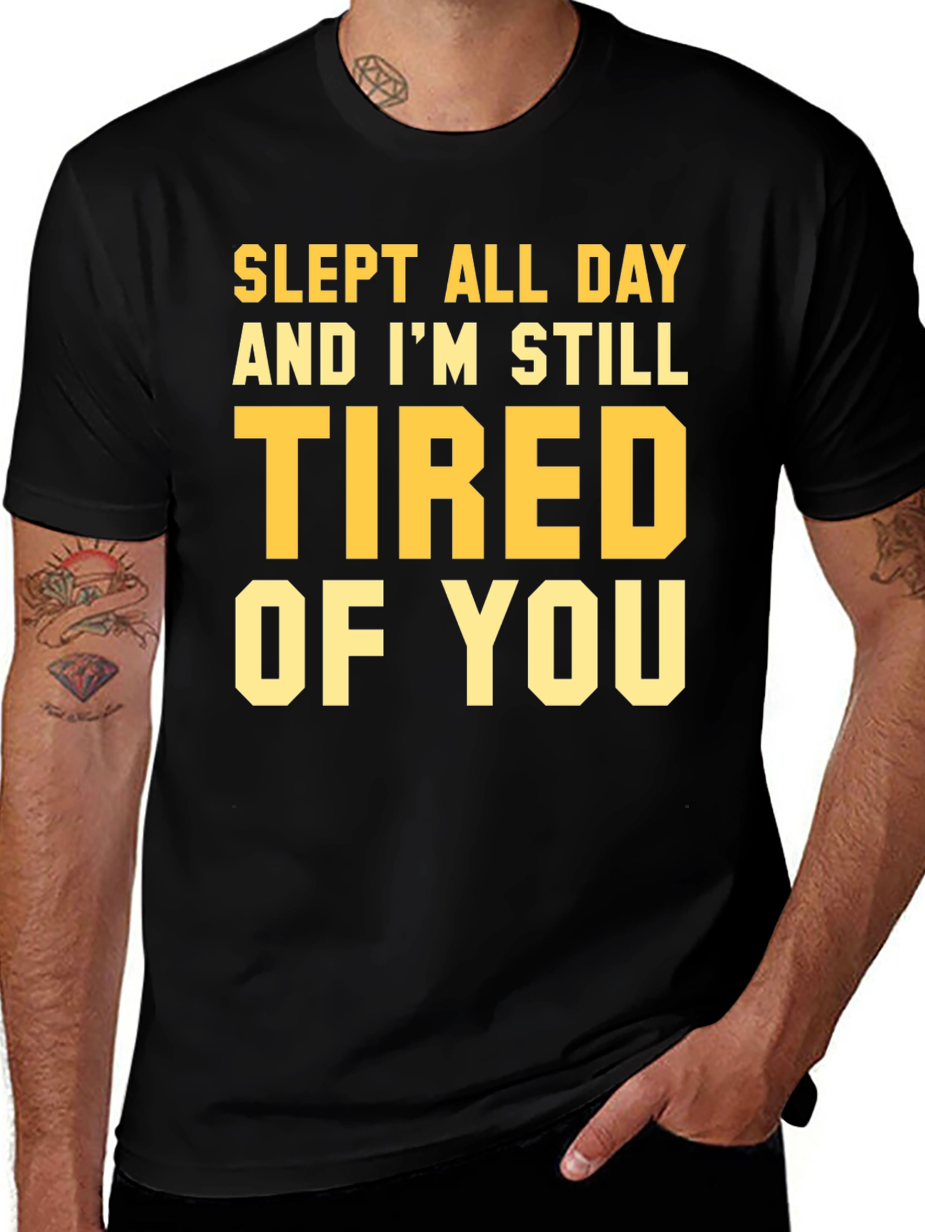 Variant 21 of Slept All Day Funny T-Shirt