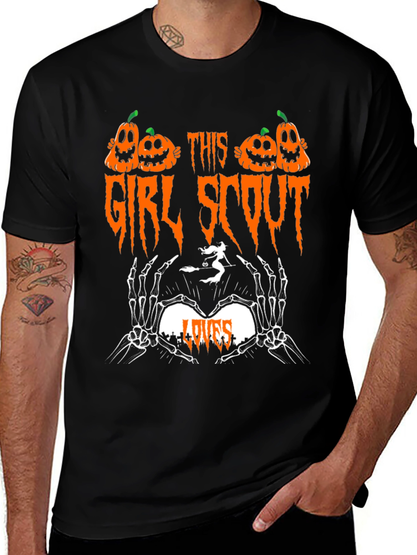 Variant 19 of Girl Scout Halloween T-Shirt