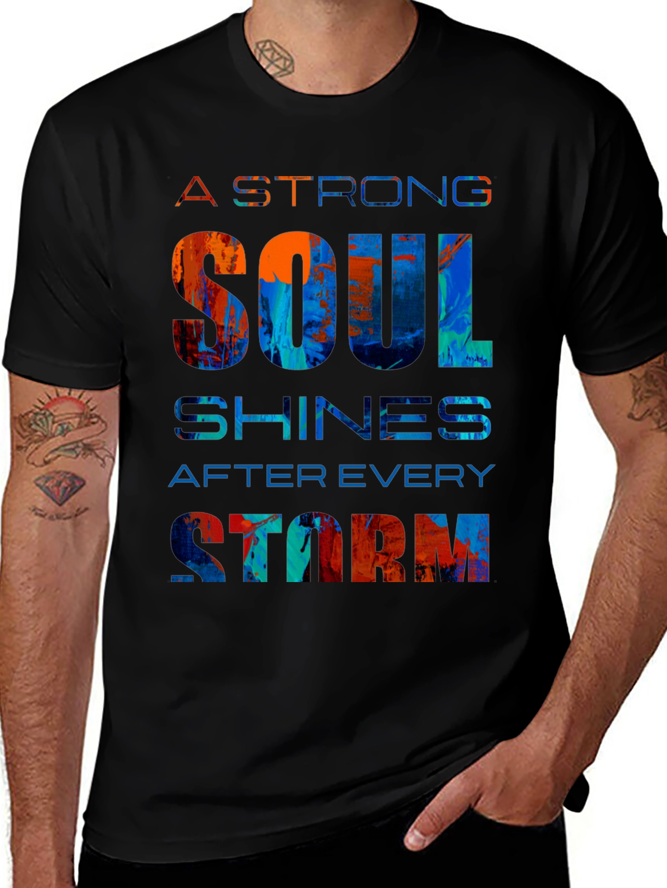 Variant 17 of Strong Soul Graphic Tee - Motivational Design