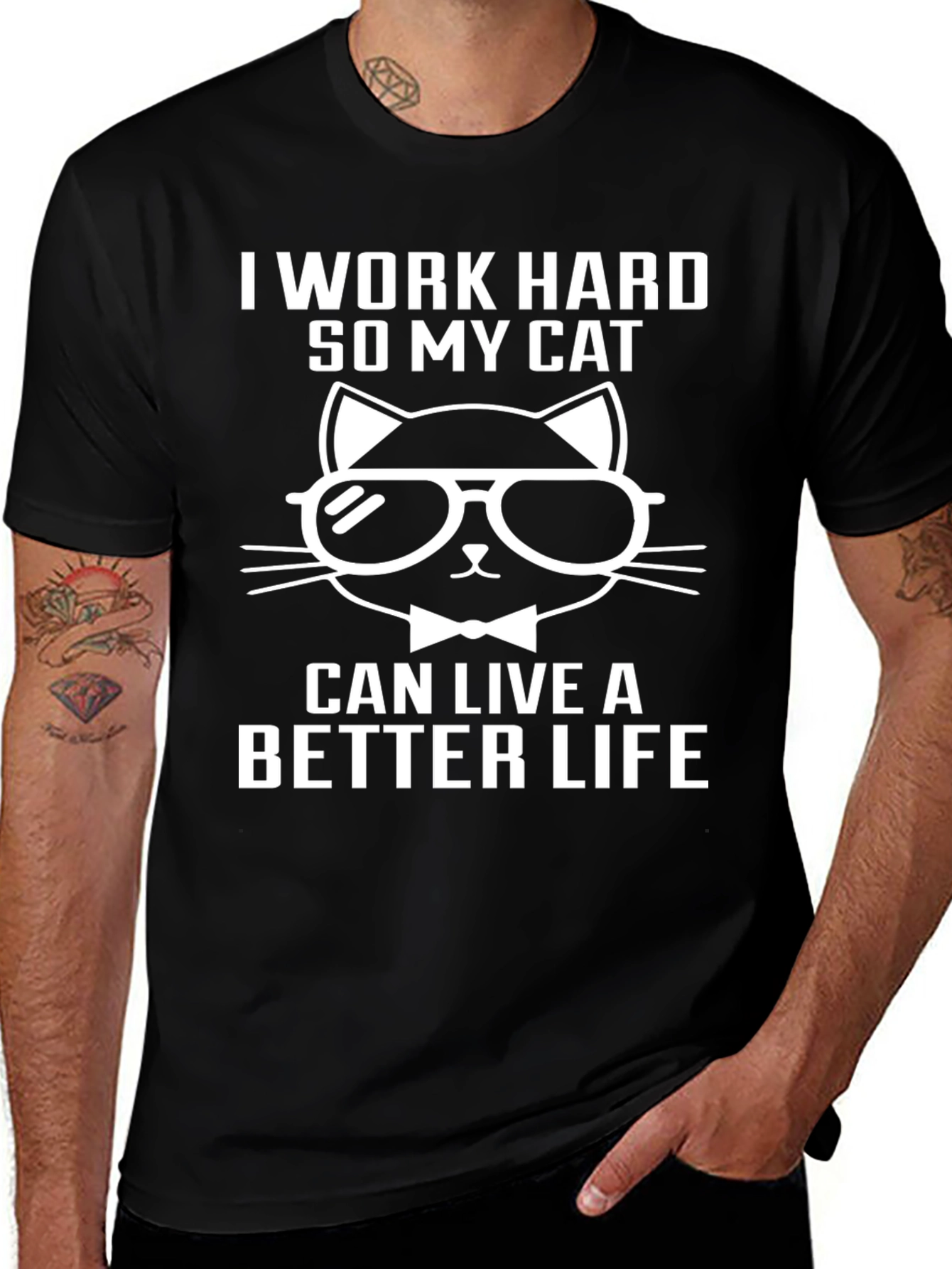 Variant 28 of I Work Hard For My Cat T-Shirt