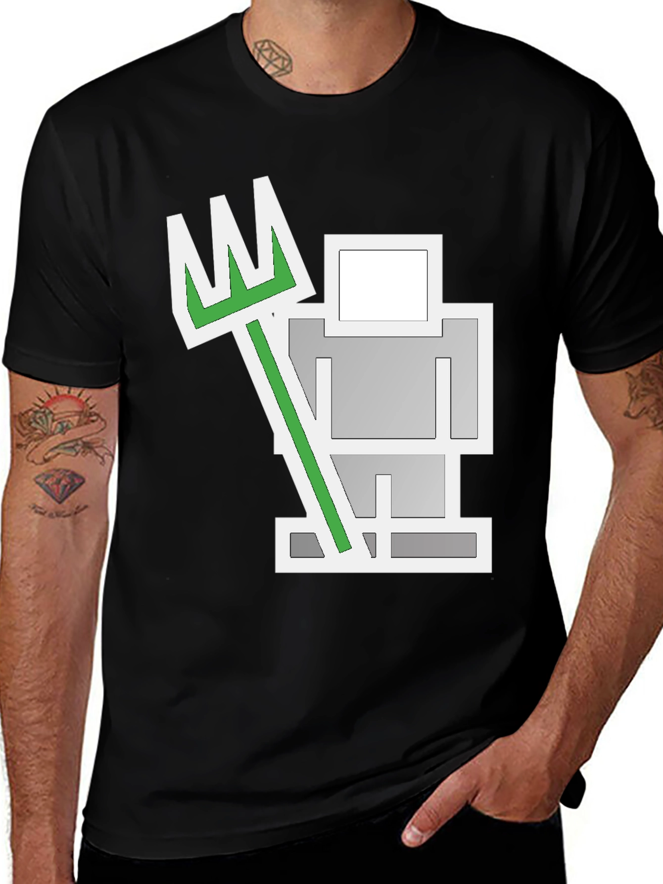 Variant 3 of Abstract Geometric Farmer Graphic Tee