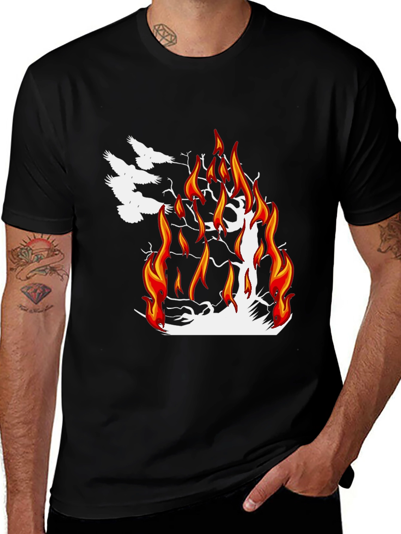 Variant 22 of Burning Tree Graphic Tee