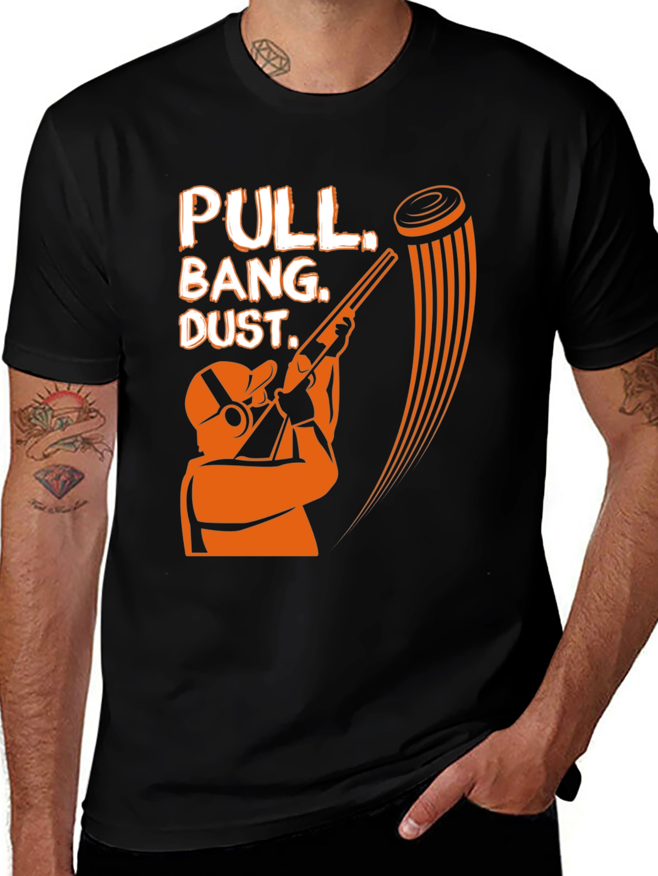 Variant 25 of Pull, Bang, Dust! Clay Shooting T-Shirt