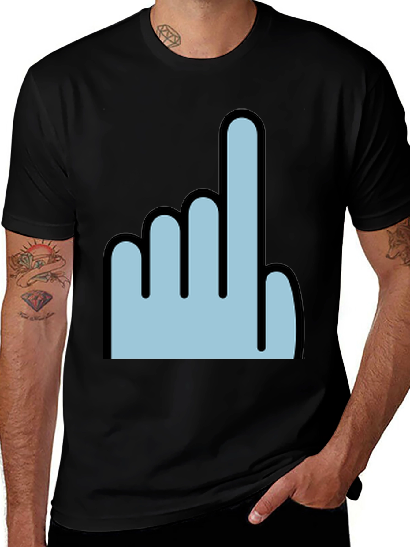 Variant 2 of Novelty Middle Finger Graphic Tee