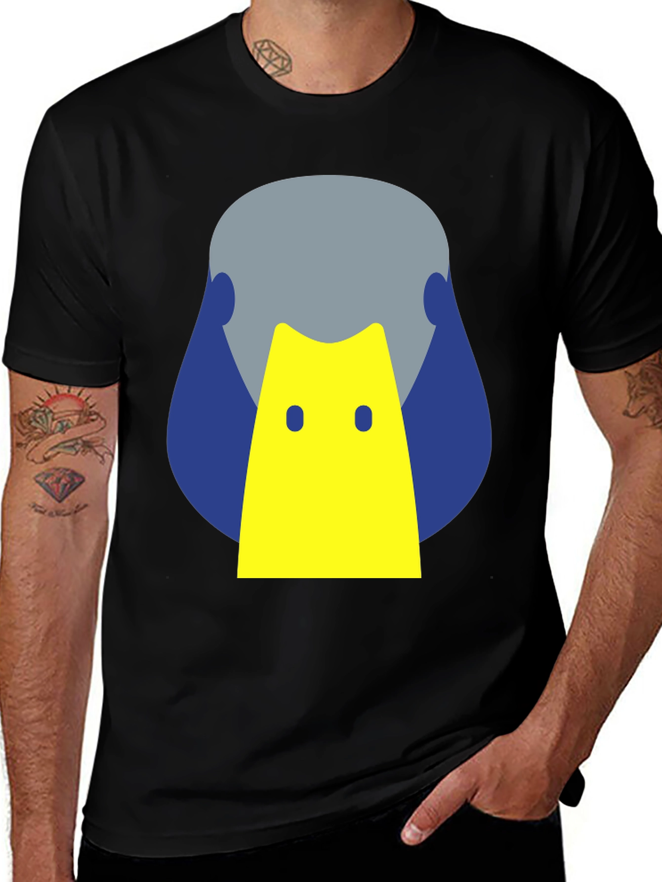 Variant 22 of Geometric Duck Graphic Tee - Modern Casual Style