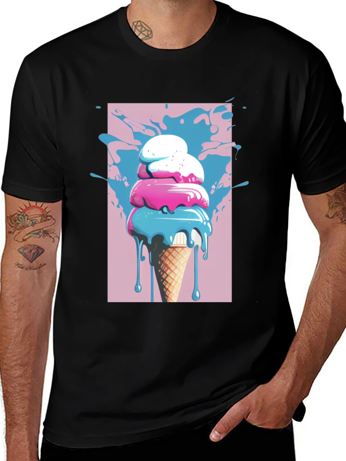 Variant 20 of Ice Cream Graphic T-Shirt - Cool and Fun Design