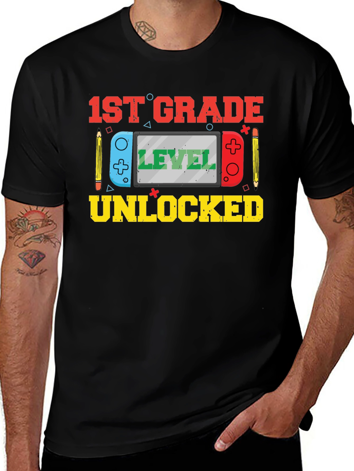 1st Grade Unlocked T-Shirt, Back to School, Gamer Style