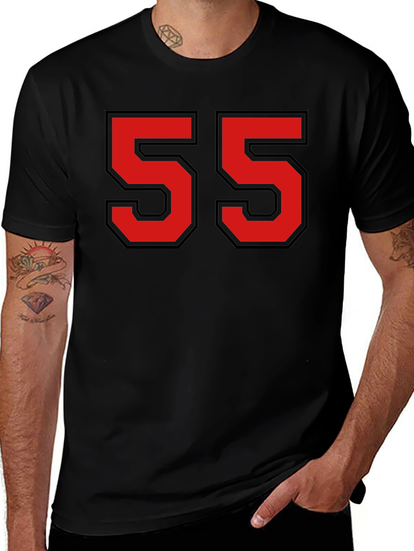 Variant 20 of Retro Number 55 Graphic T-Shirt