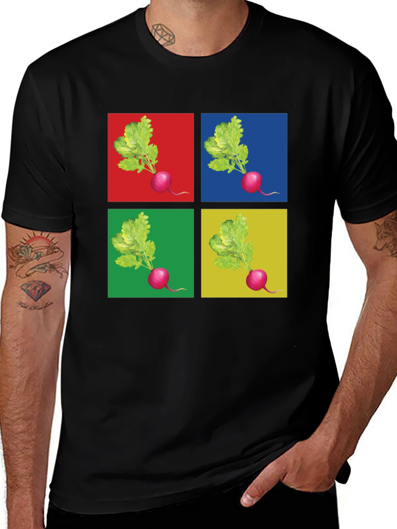 Variant 26 of Radish Pop Art Graphic T-Shirt - Unique Design