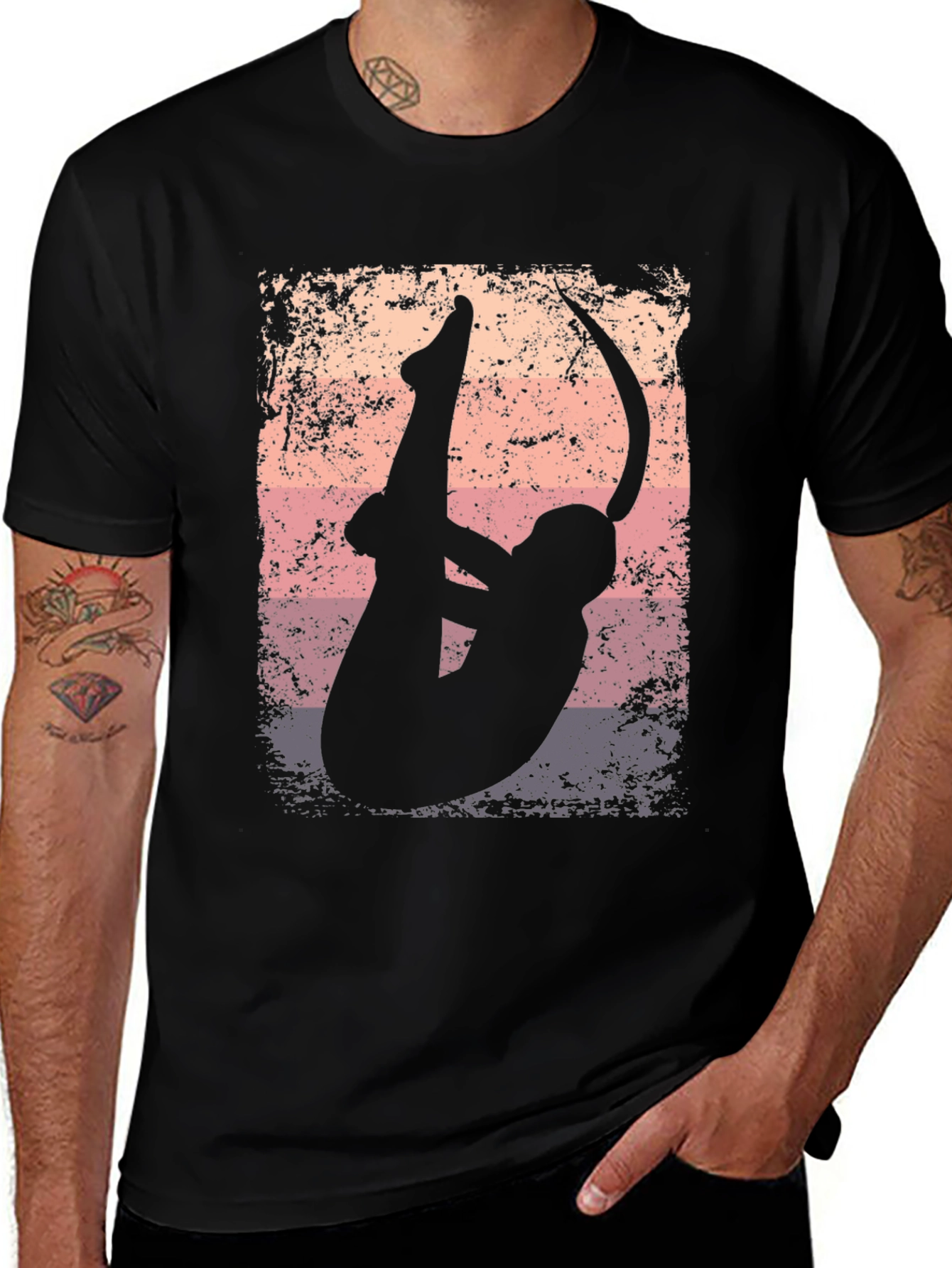 Variant 20 of Diver Silhouette Graphic Tee - Black