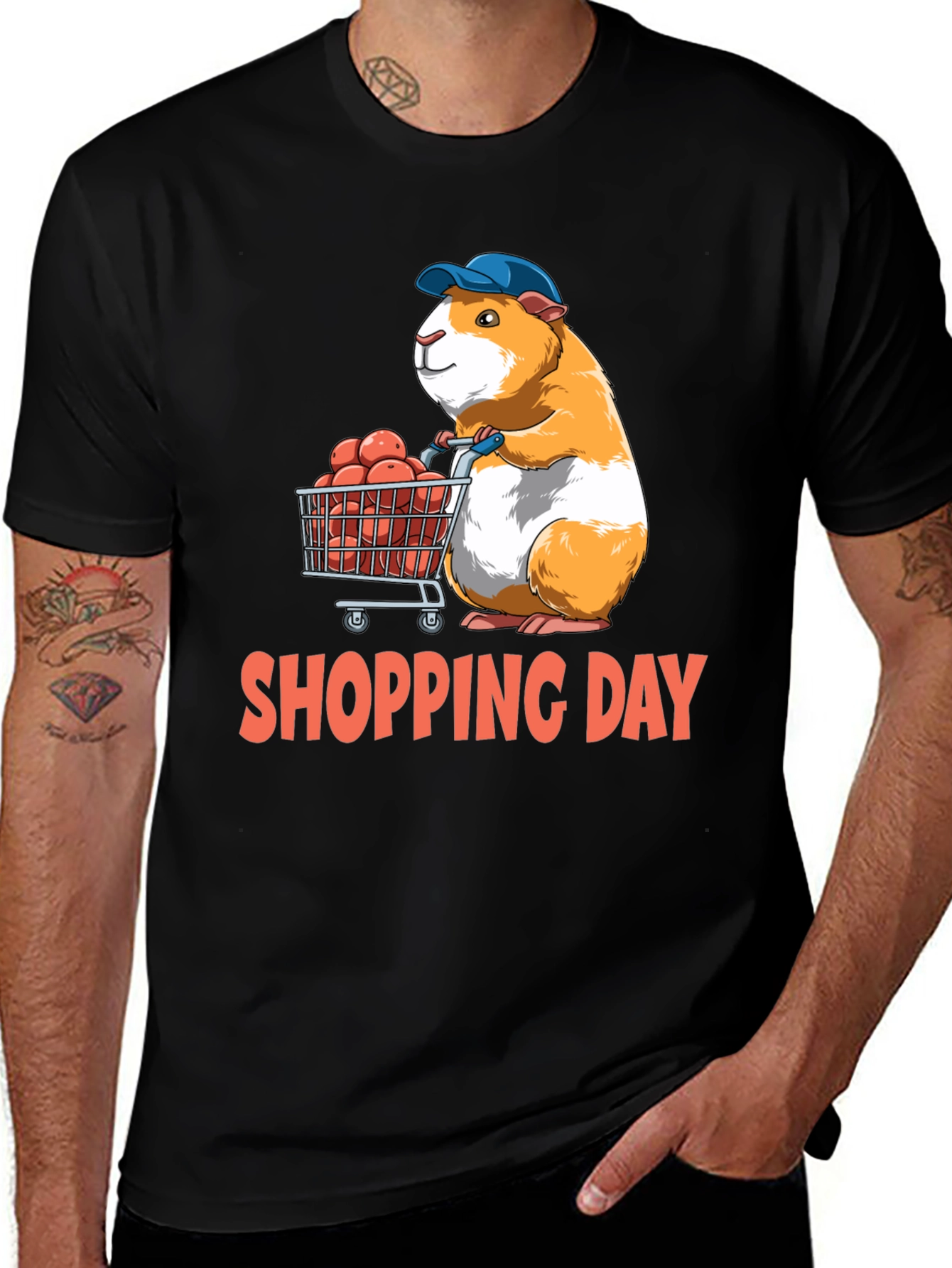 Variant 17 of Guinea Pig Shopping Day T-Shirt