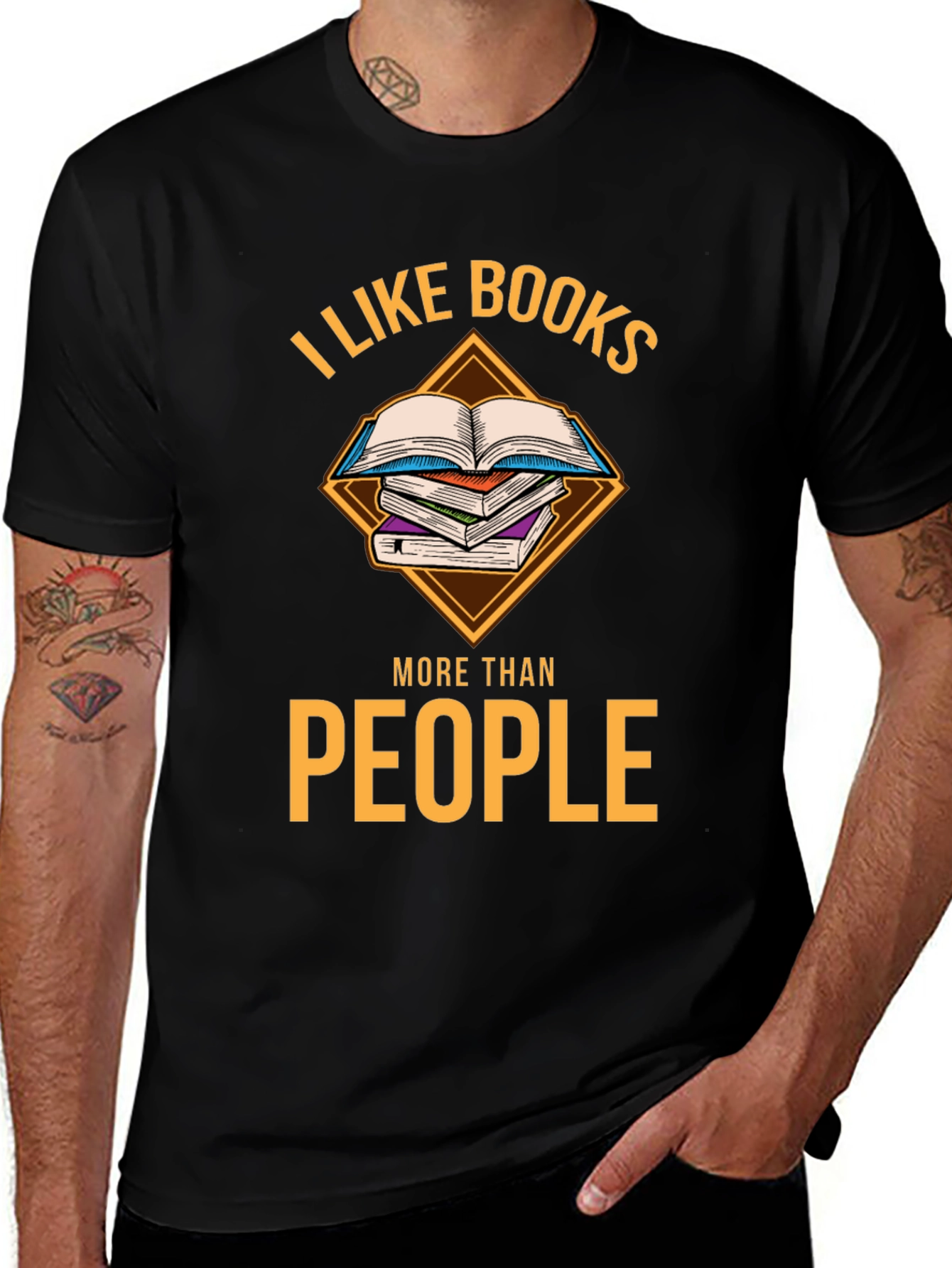 Variant 25 of I Like Books More Than People T-Shirt