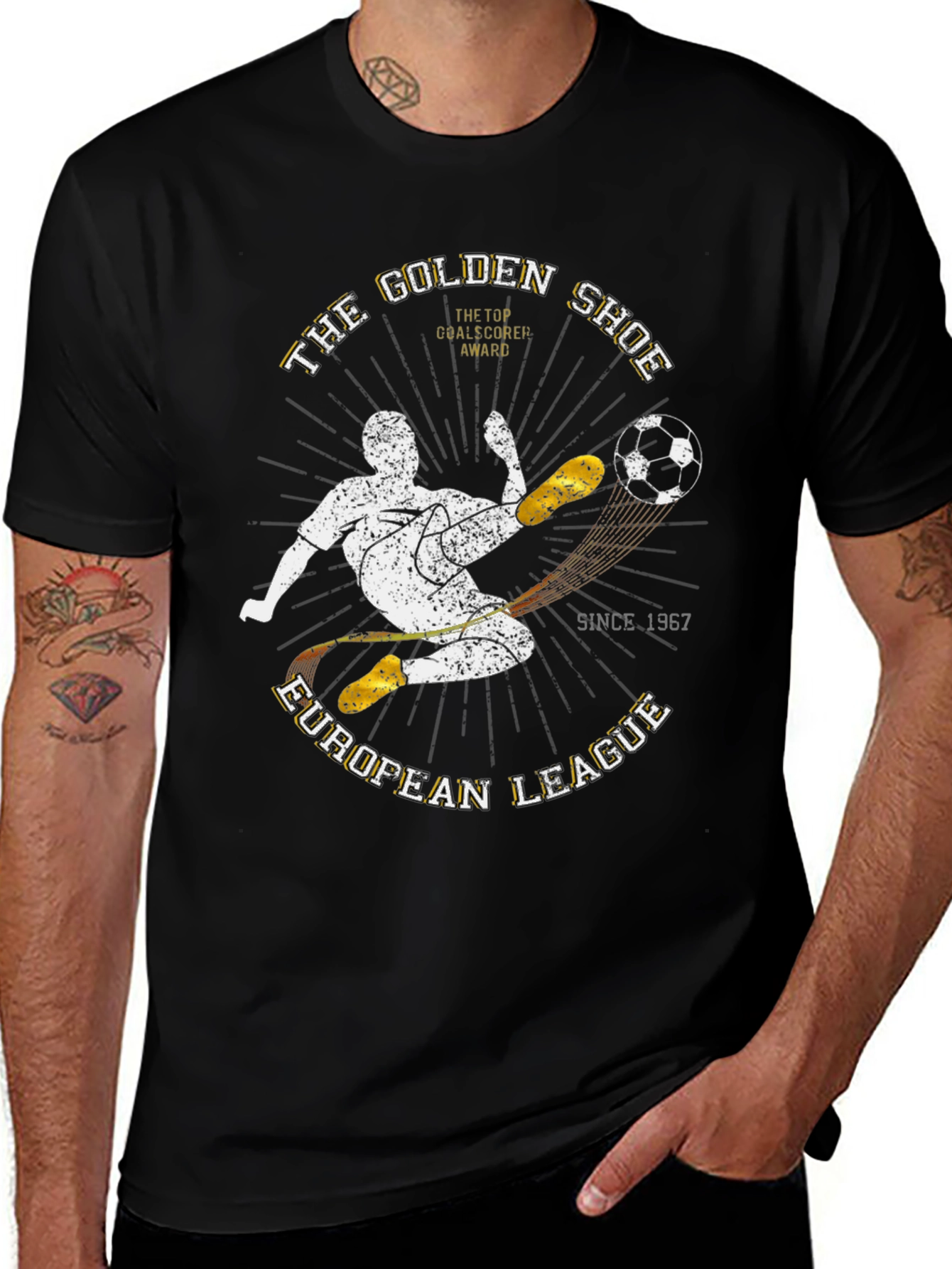 Variant 8 of Golden Shoe European League T-Shirt - Soccer Fan Apparel